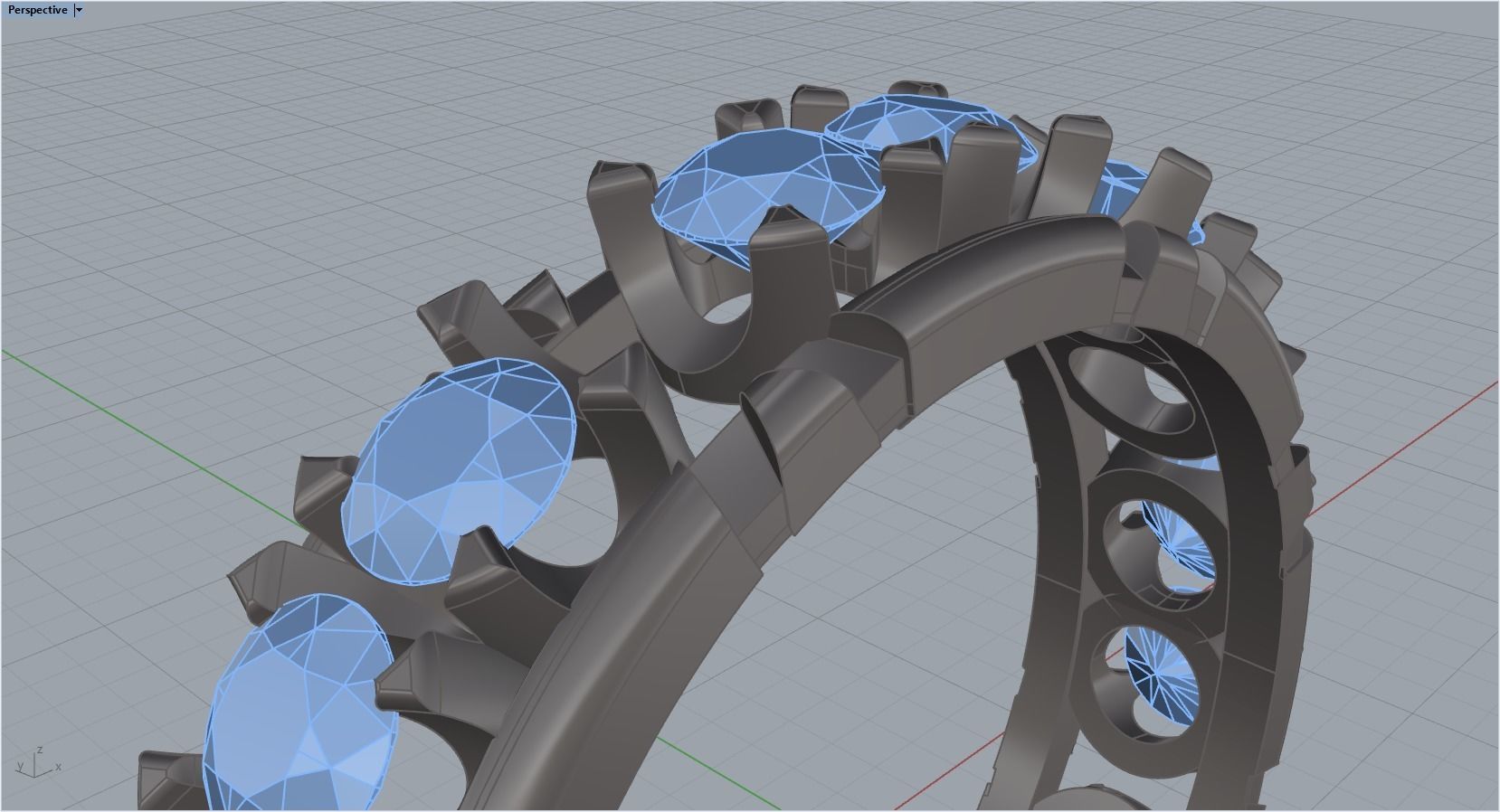 diamond ring 3D print model_23