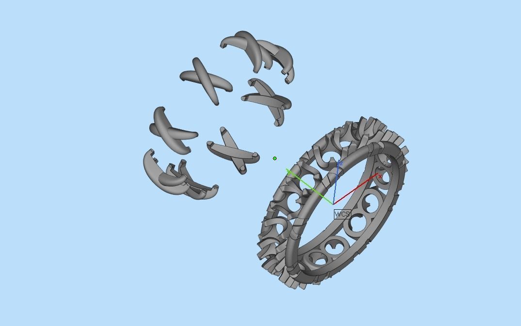 diamond ring 3D print model_26