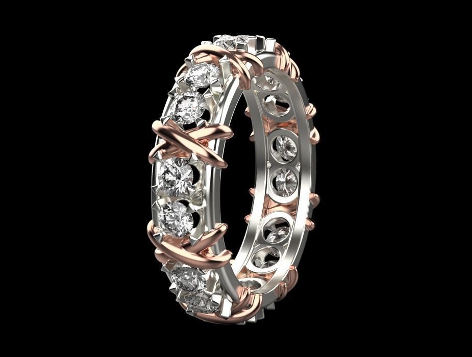 diamond ring 3D print model_13