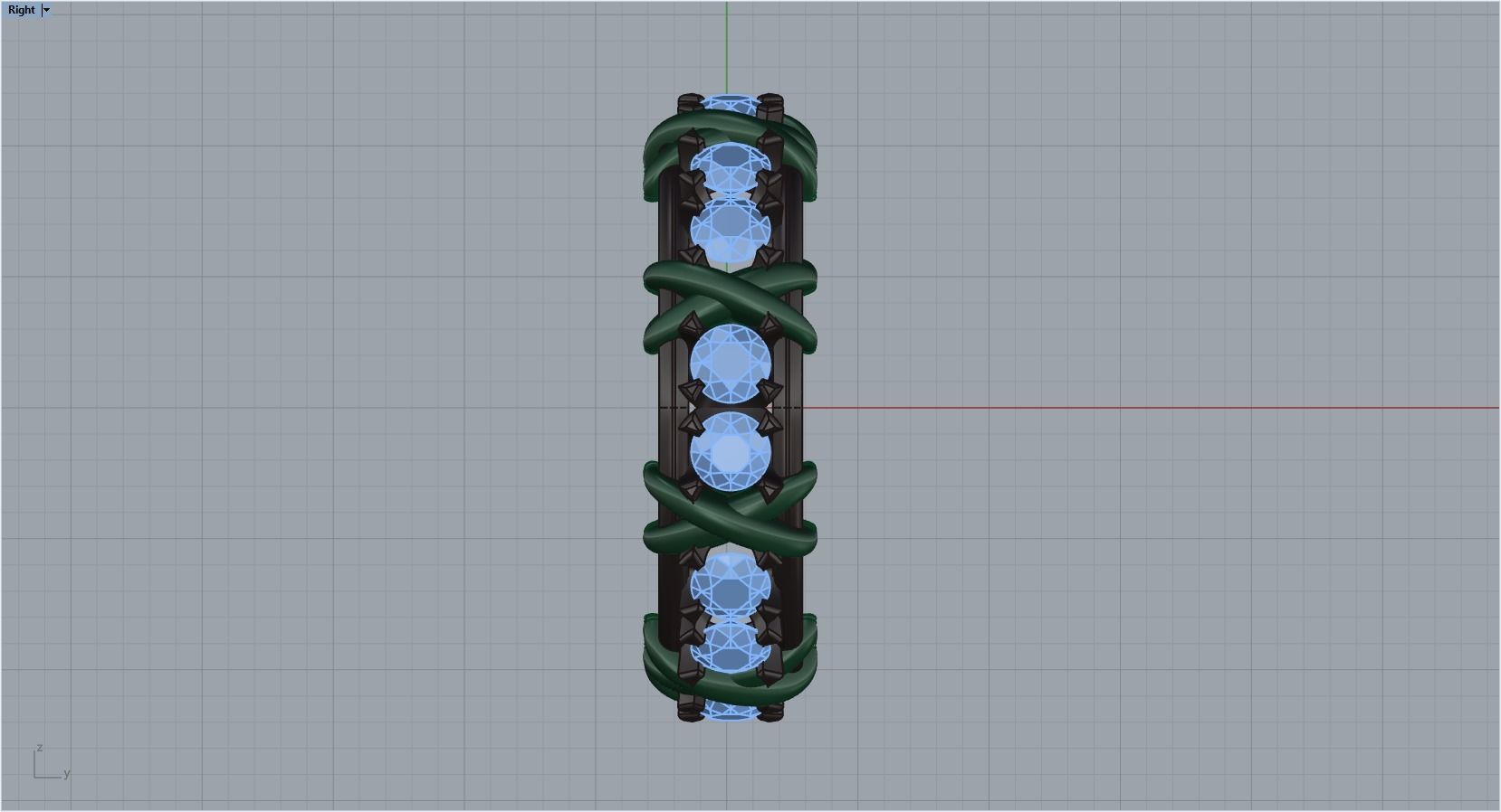 diamond ring 3D print model_3