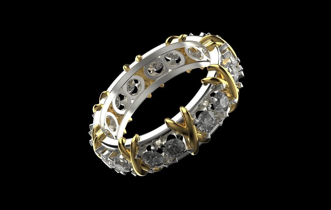diamond ring 3D print model_11