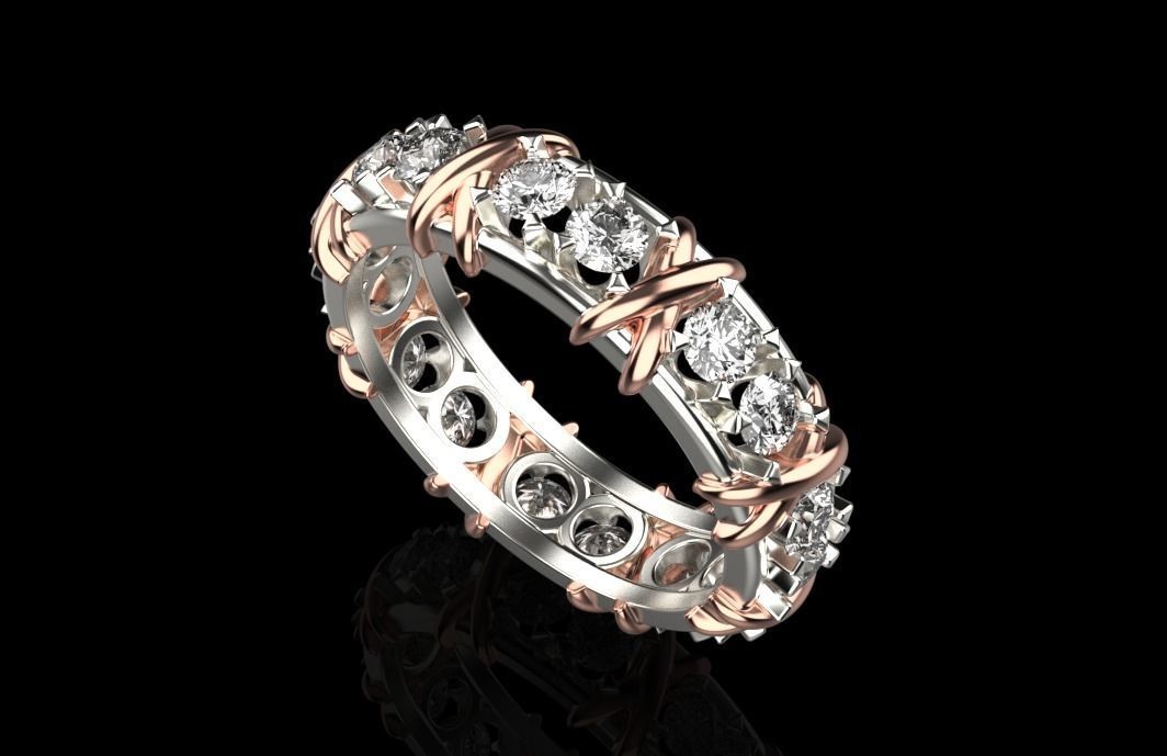 diamond ring 3D print model_12