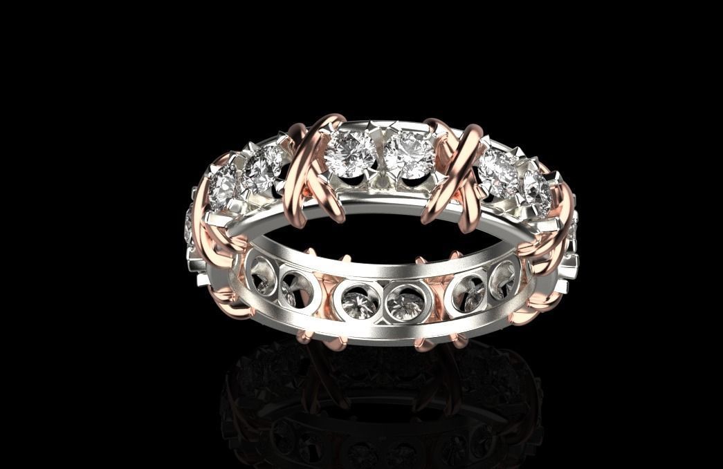 diamond ring 3D print model_14
