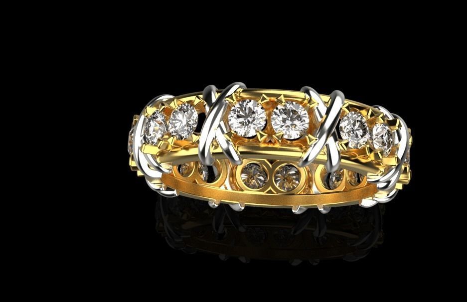 diamond ring 3D print model_17