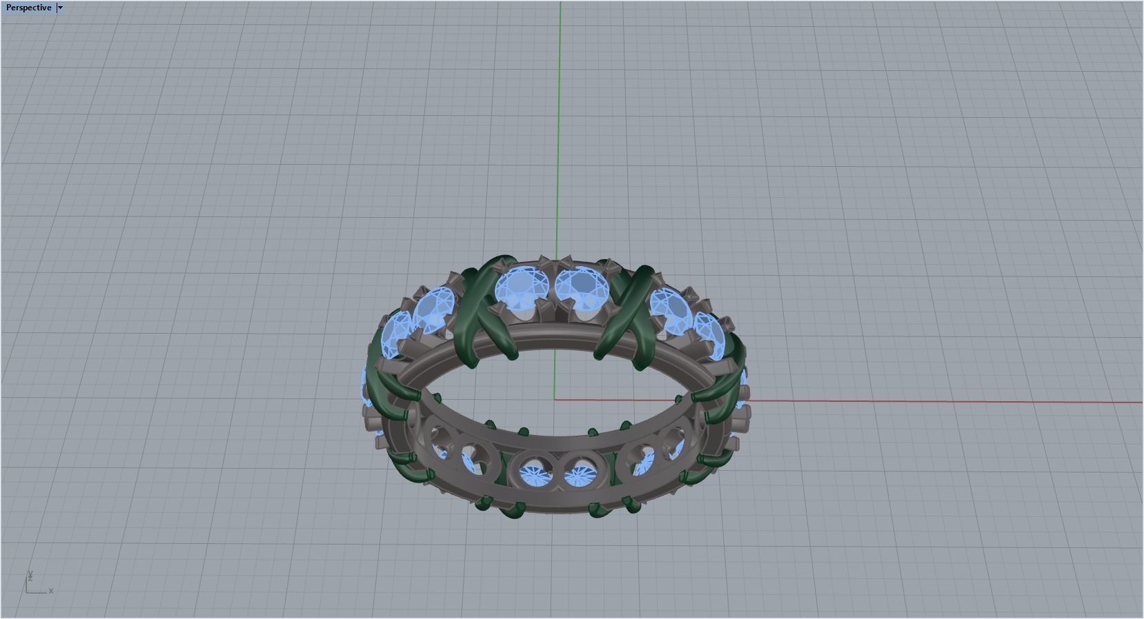 diamond ring 3D print model_21