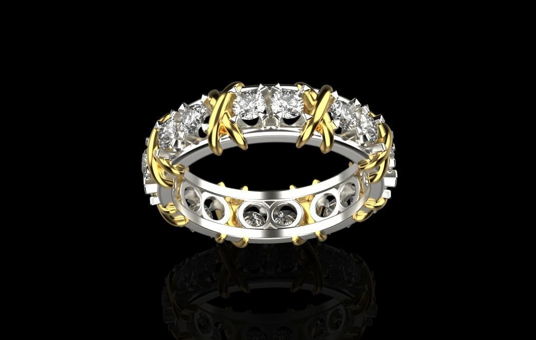 diamond ring 3D print model_7