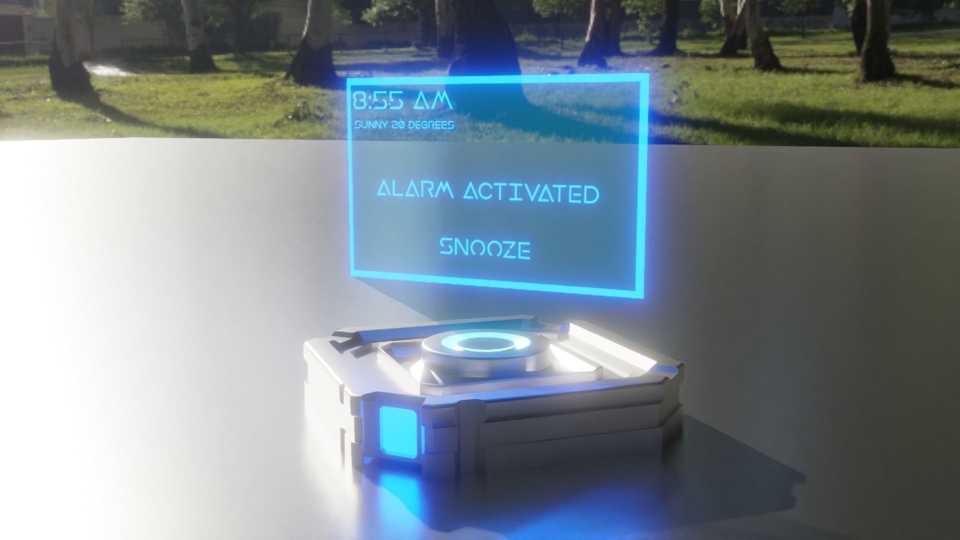 Sc-Fi Holographic Projector - Customizable Screen 3D Model 3D model_2