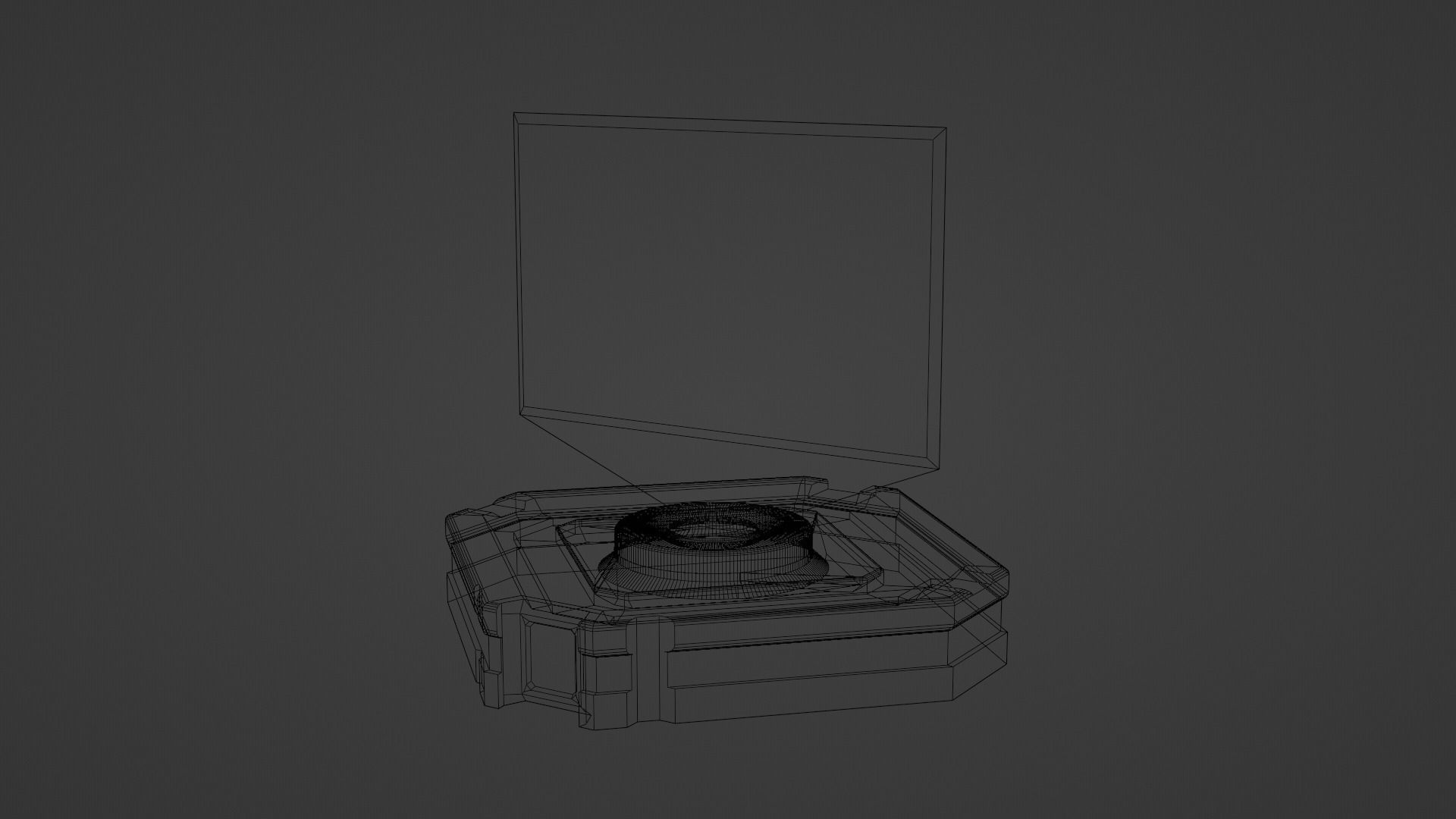 Sc-Fi Holographic Projector - Customizable Screen 3D Model 3D model_10