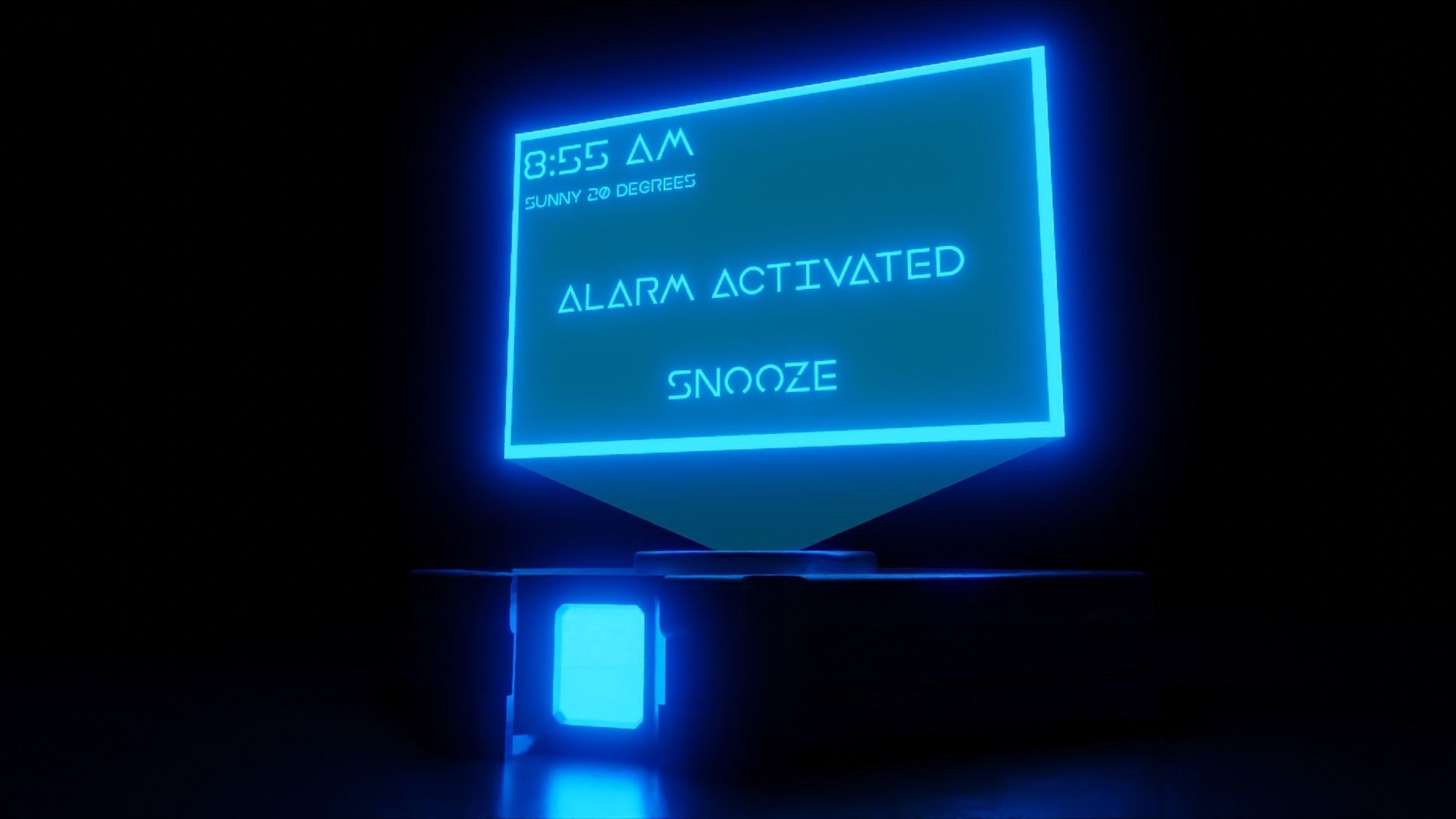 Sc-Fi Holographic Projector - Customizable Screen 3D Model 3D model_3