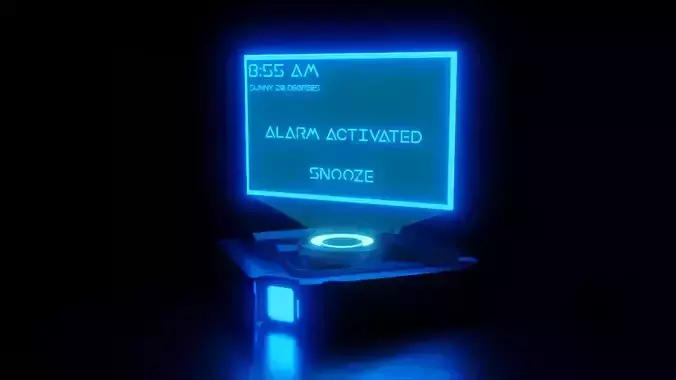 Sc-Fi Holographic Projector - Customizable Screen 3D Model 3D model