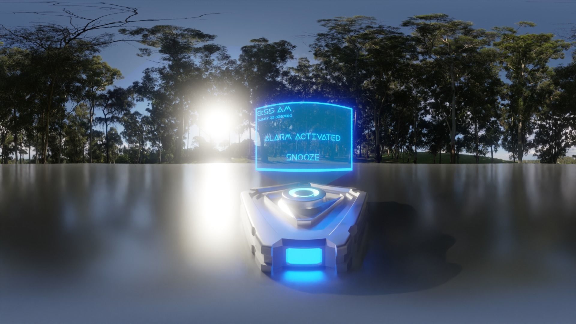 Sc-Fi Holographic Projector - Customizable Screen 3D Model 3D model_9