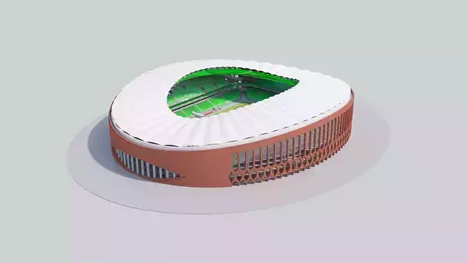 Stadium with roof 3D model