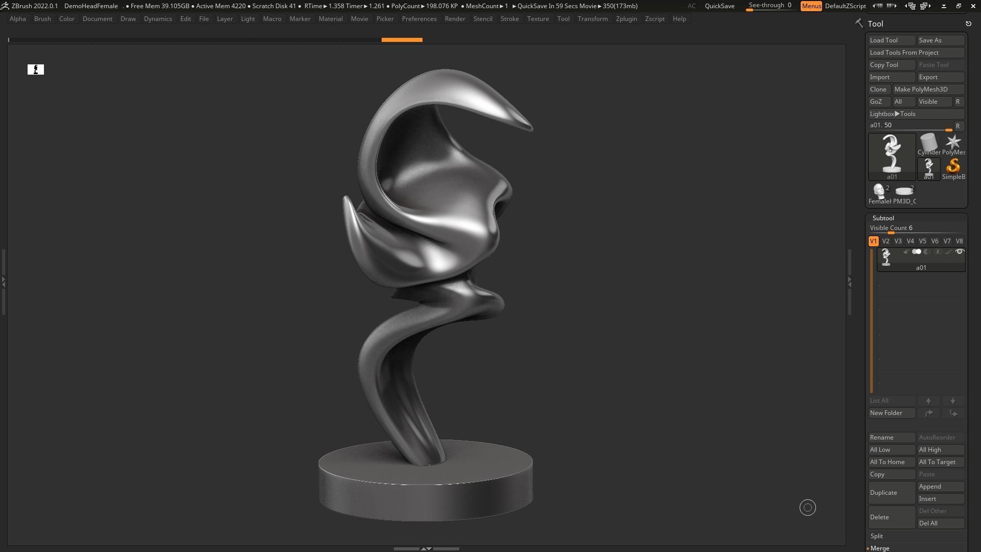 Modern Abstract Decorative sculpture 3d print model 128 3D print model_9