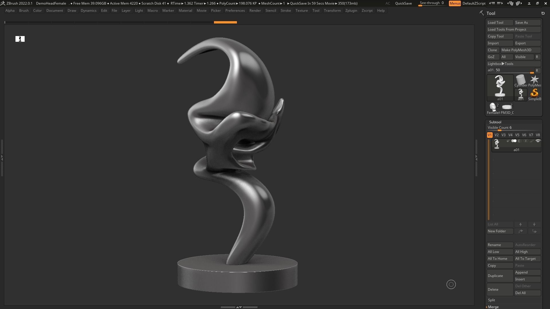 Modern Abstract Decorative sculpture 3d print model 128 3D print model_14