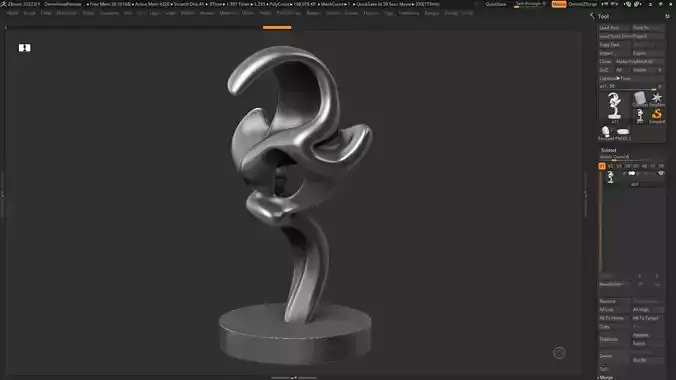 Modern Abstract Decorative sculpture 3d print model 128 3D print model