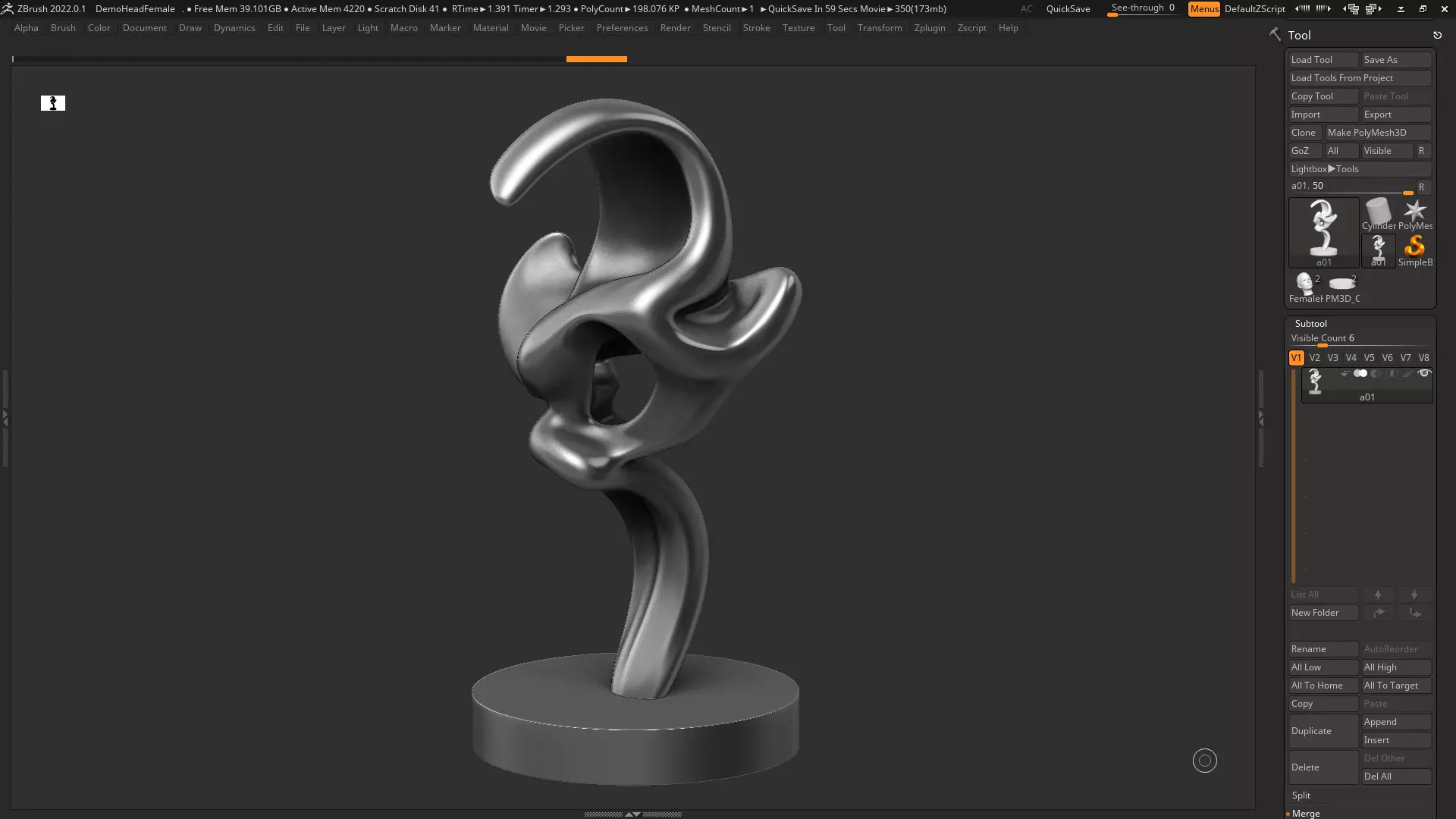 Modern Abstract Decorative sculpture 3d print model 128 3D print model_0