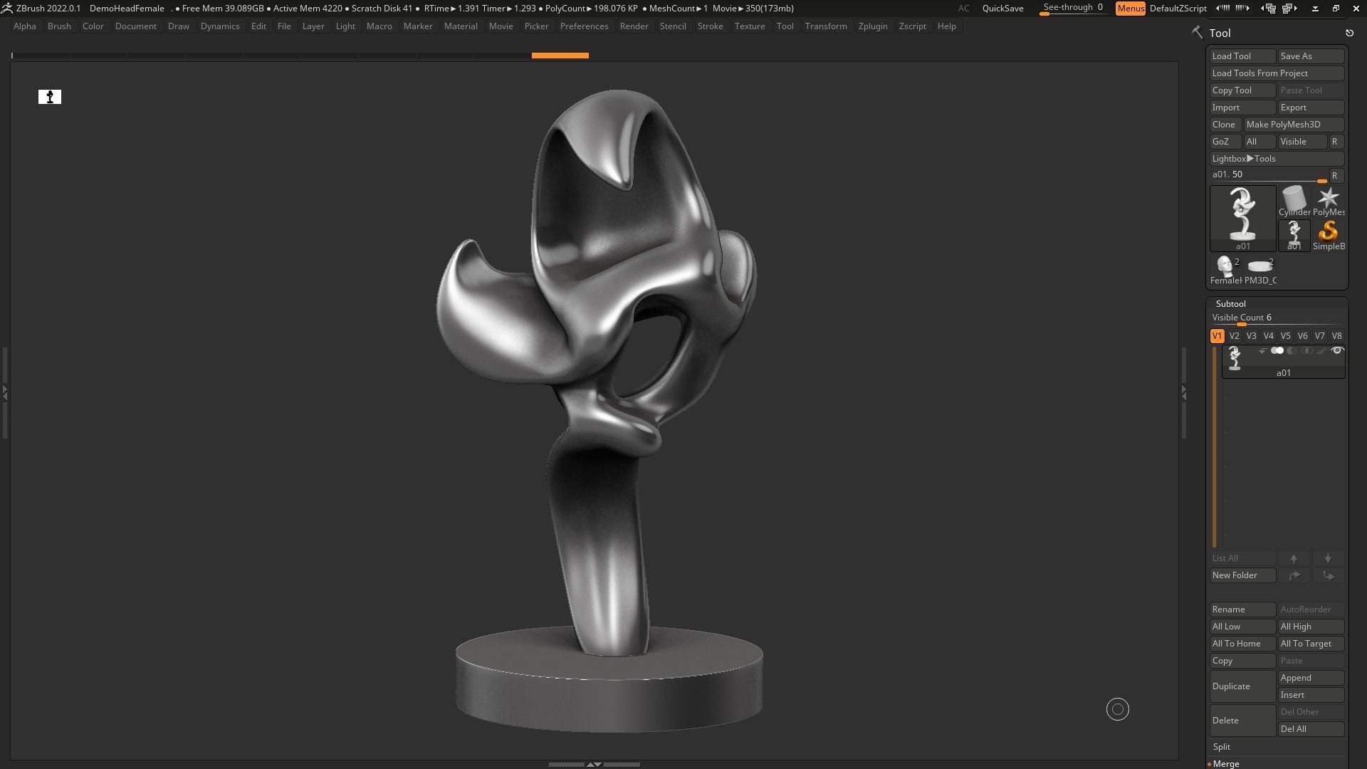 Modern Abstract Decorative sculpture 3d print model 128 3D print model_6