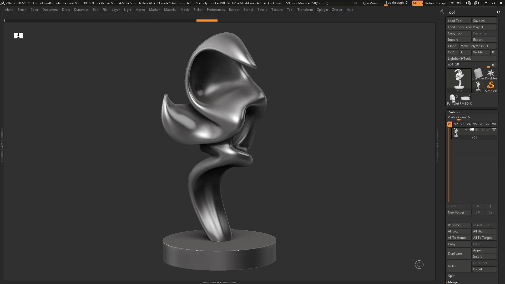 Modern Abstract Decorative sculpture 3d print model 128 3D print model_11