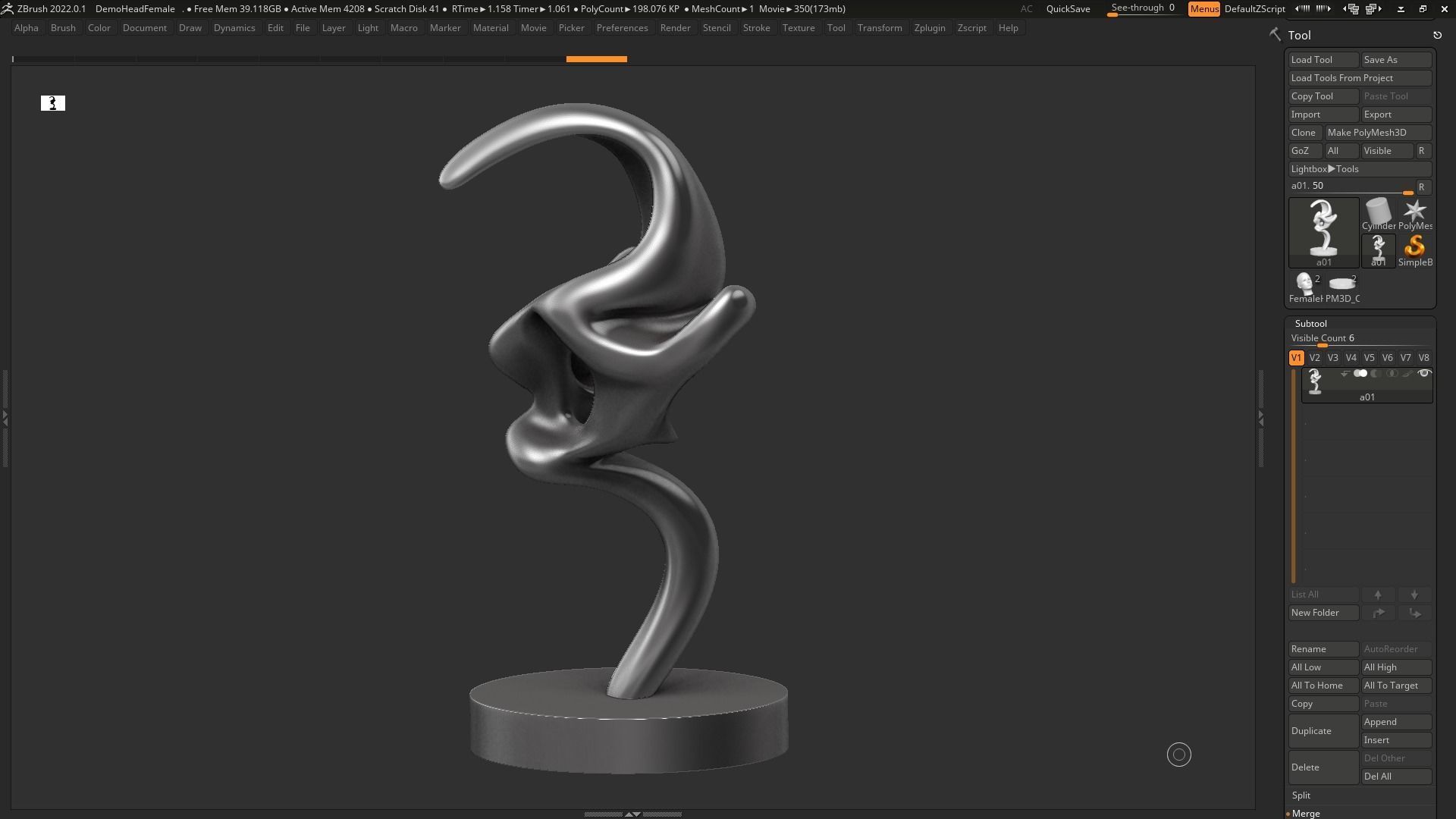 Modern Abstract Decorative sculpture 3d print model 128 3D print model_10