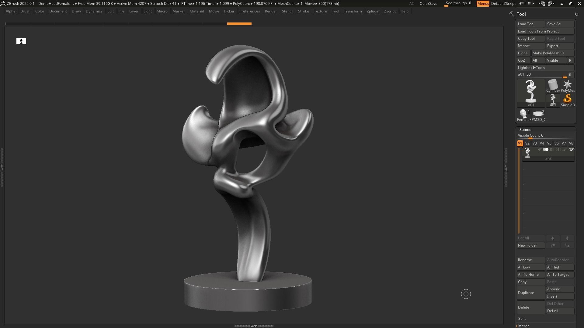 Modern Abstract Decorative sculpture 3d print model 128 3D print model_8