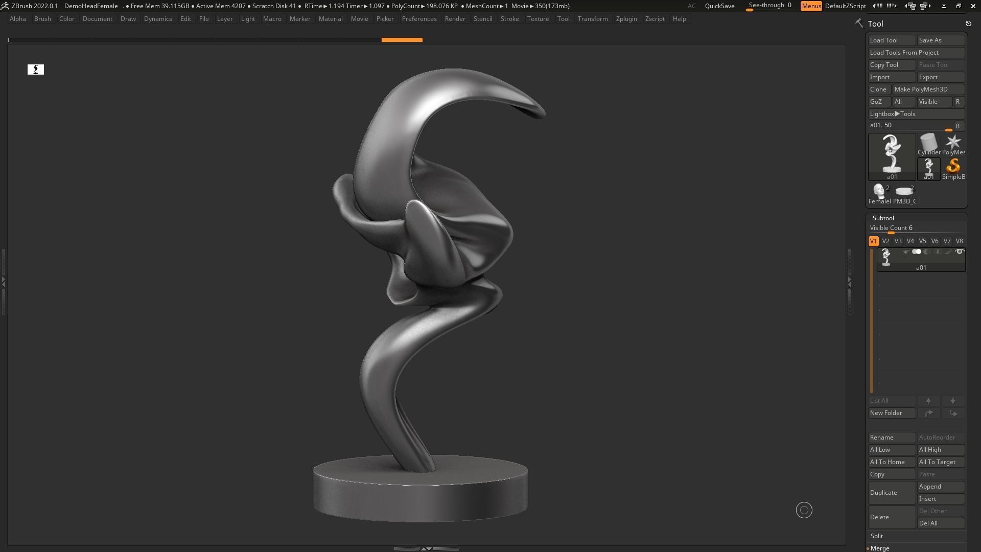 Modern Abstract Decorative sculpture 3d print model 128 3D print model_7