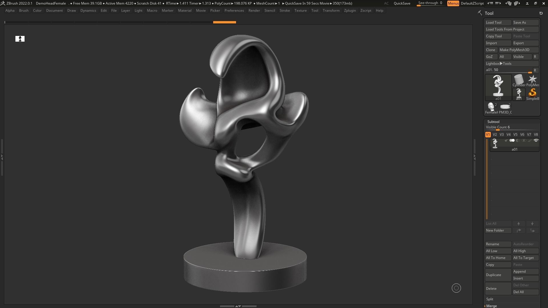 Modern Abstract Decorative sculpture 3d print model 128 3D print model_4