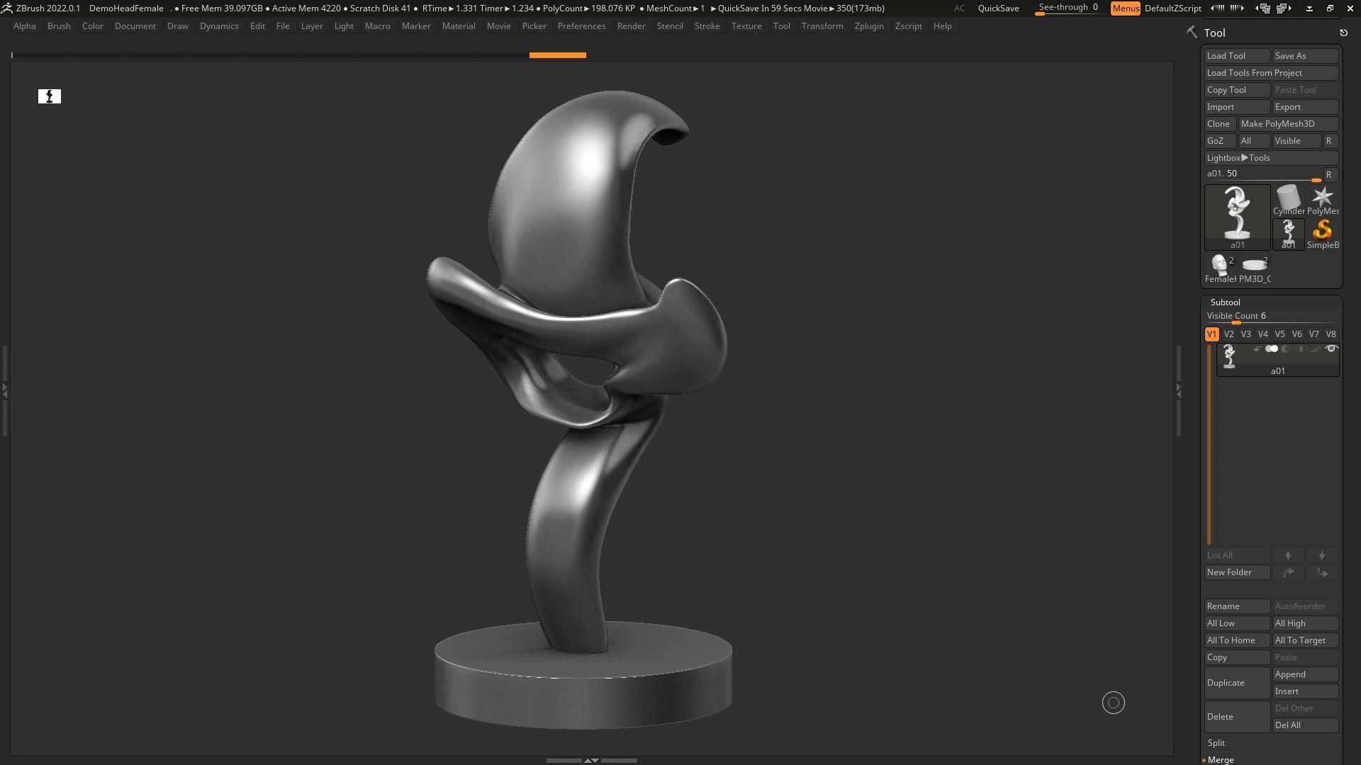 Modern Abstract Decorative sculpture 3d print model 128 3D print model_12