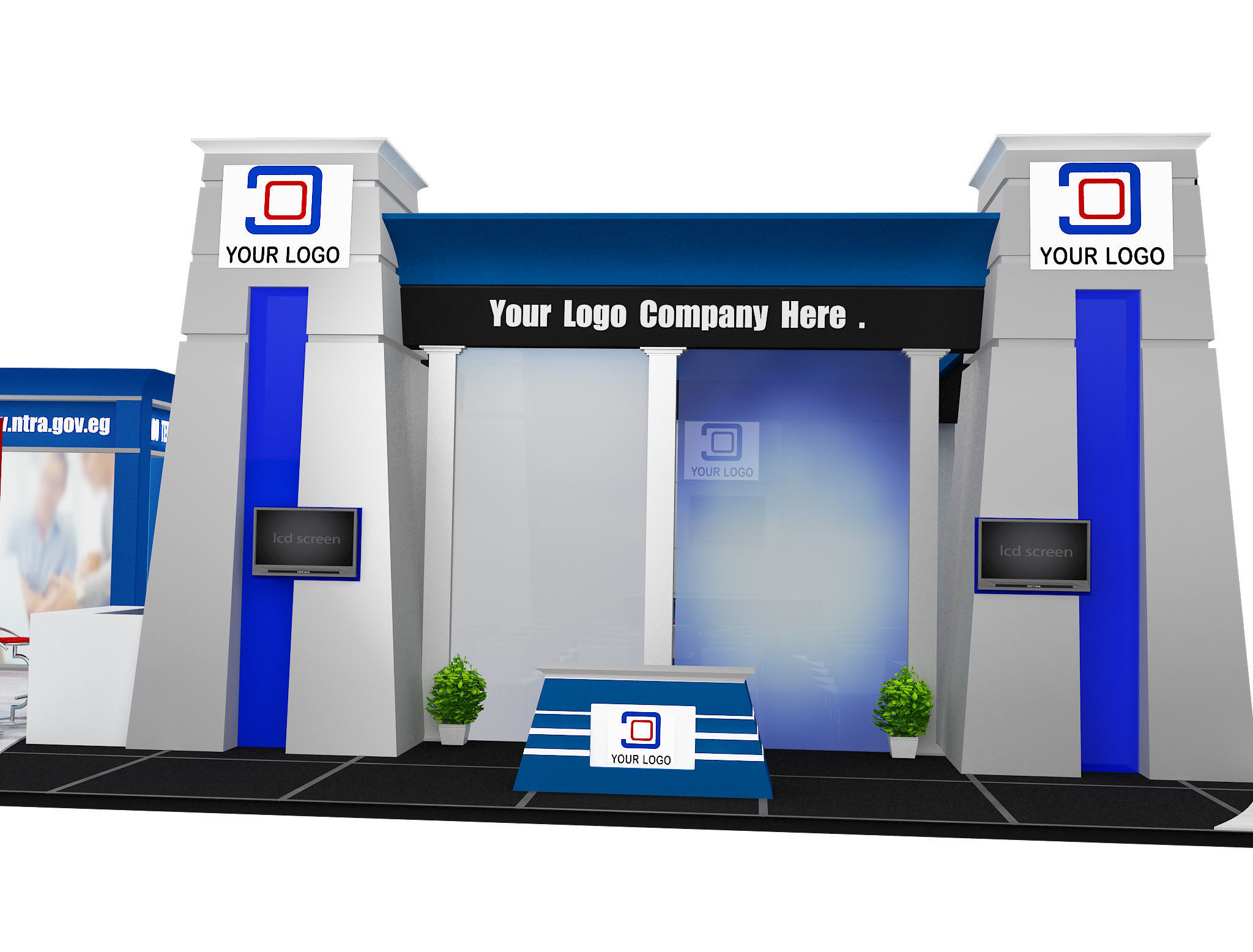 Booth Exhibition Stand a590a 3D model_12