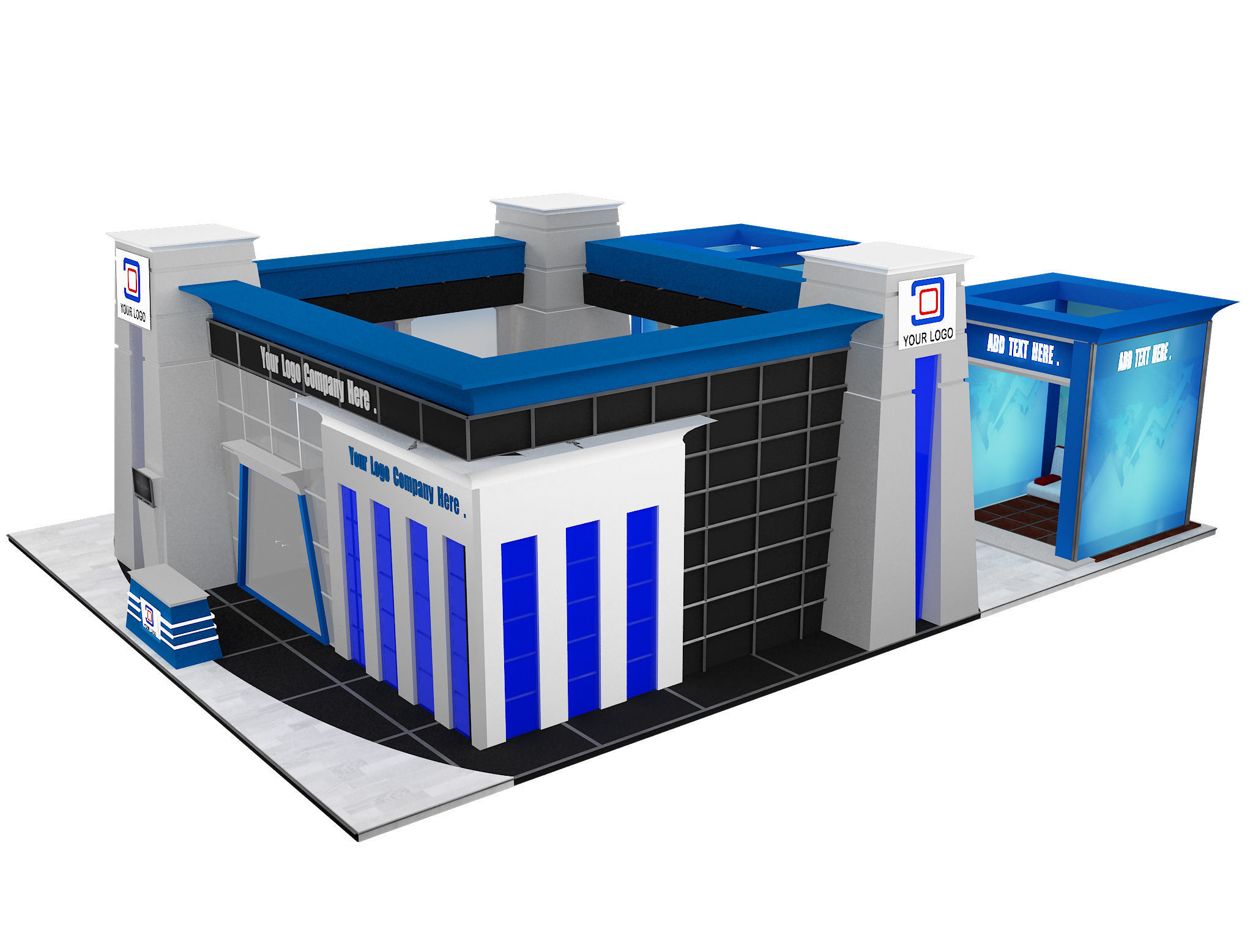 Booth Exhibition Stand a590a 3D model_10