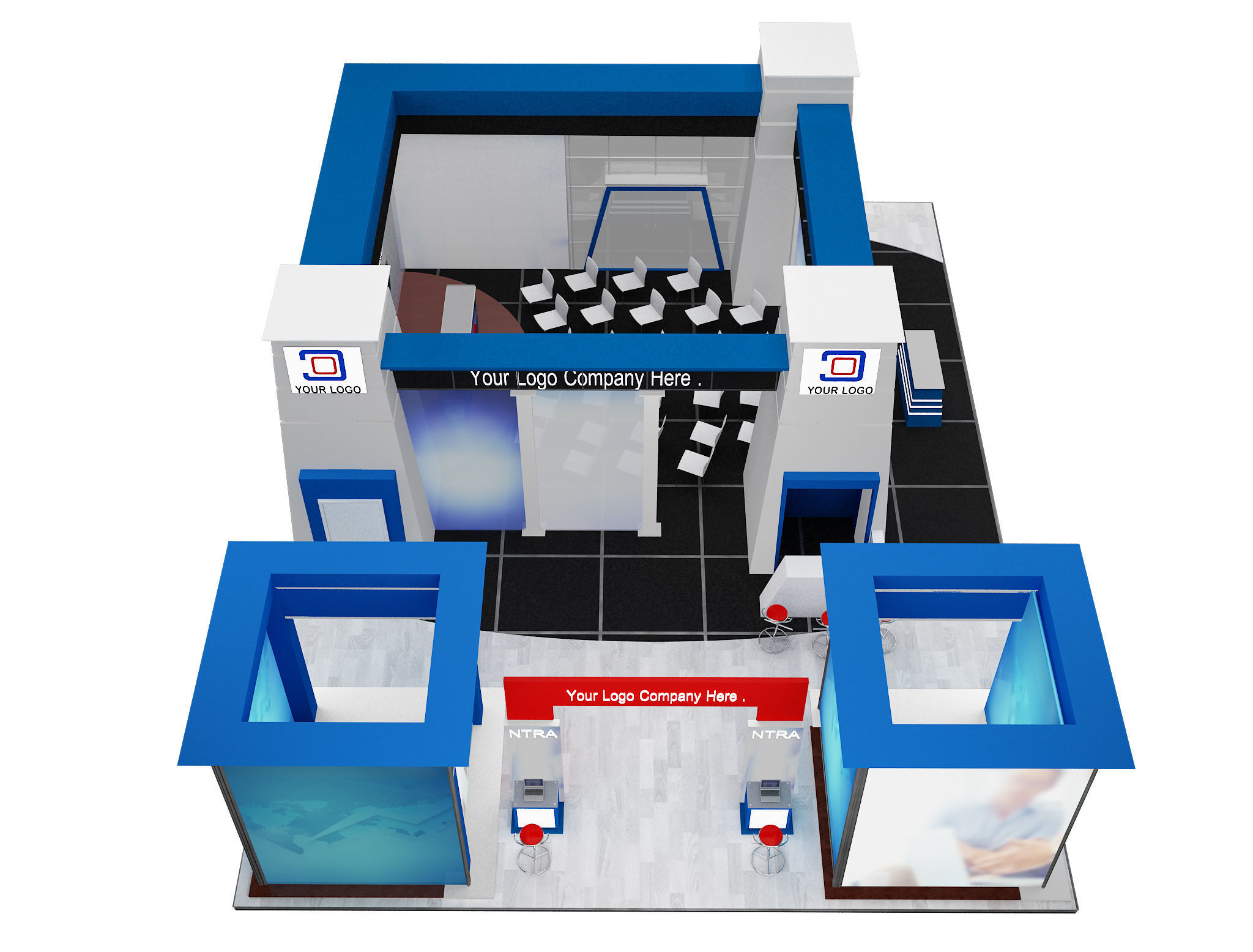 Booth Exhibition Stand a590a 3D model_6