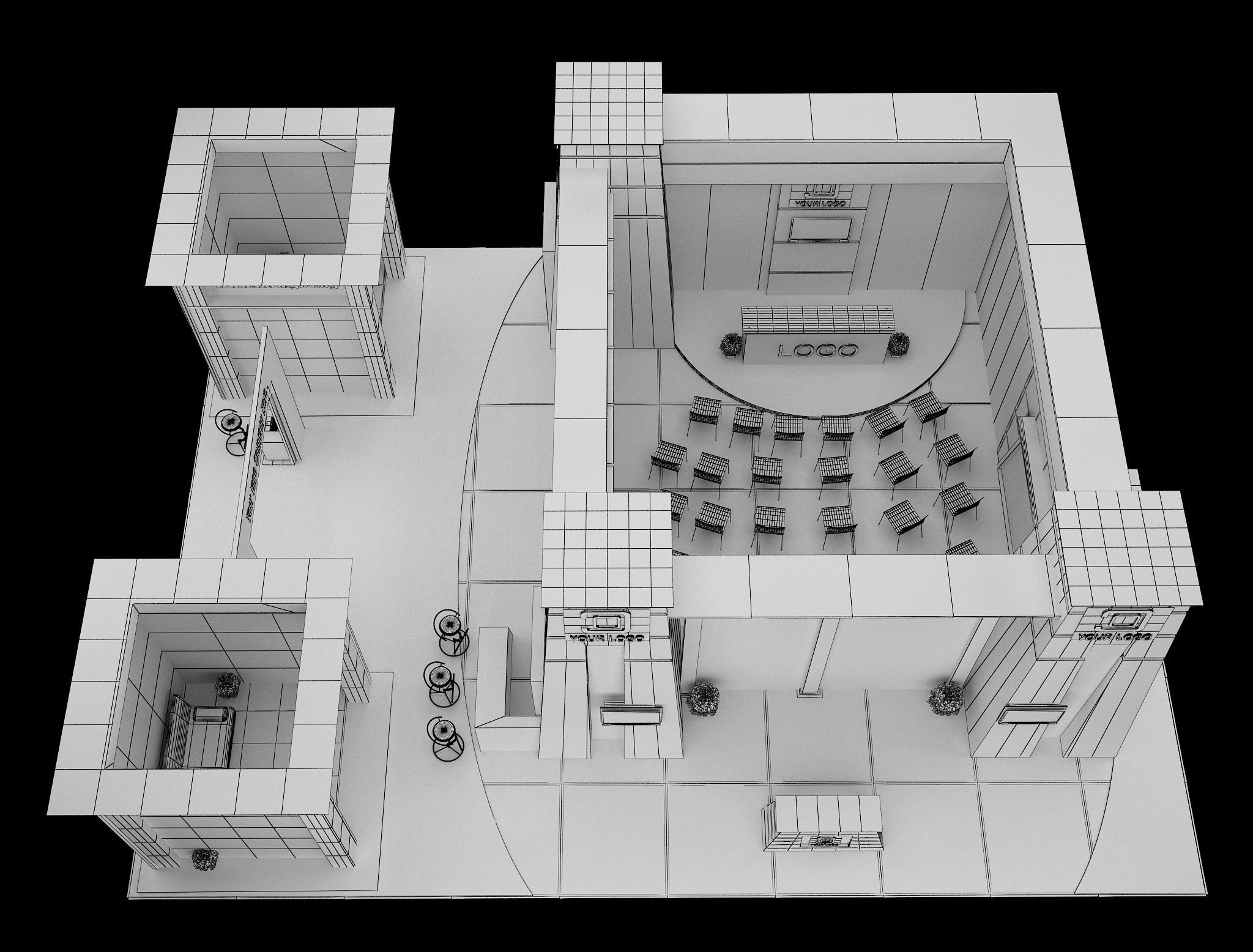 Booth Exhibition Stand a590a 3D model_19
