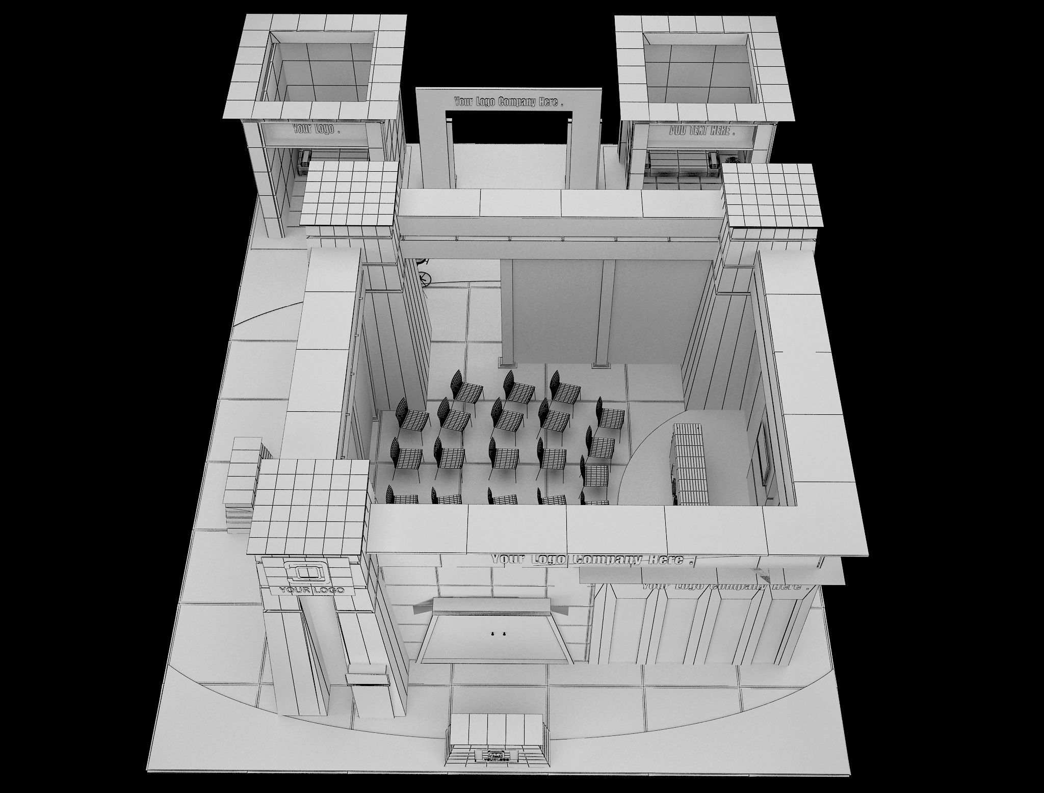 Booth Exhibition Stand a590a 3D model_3