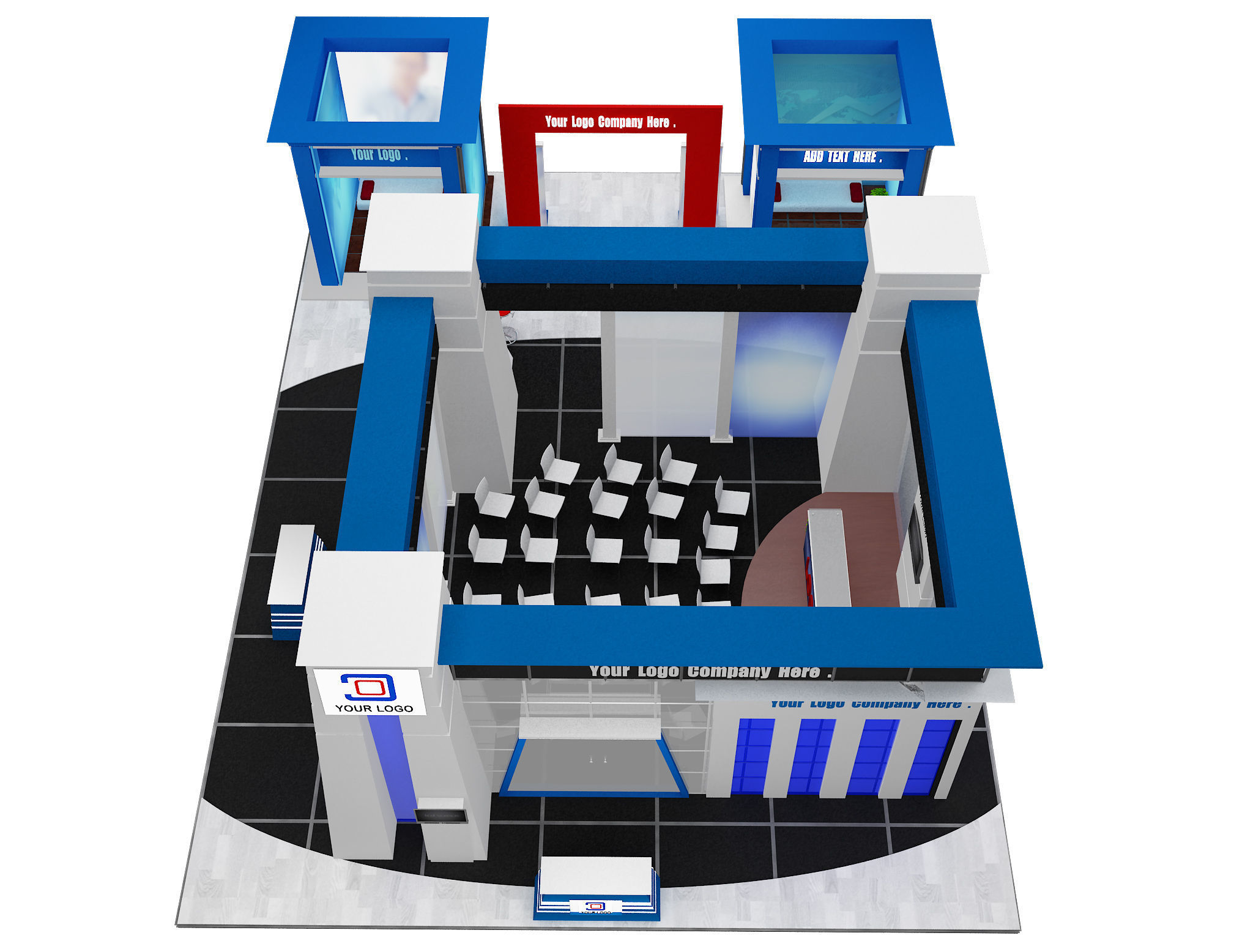Booth Exhibition Stand a590a 3D model_2