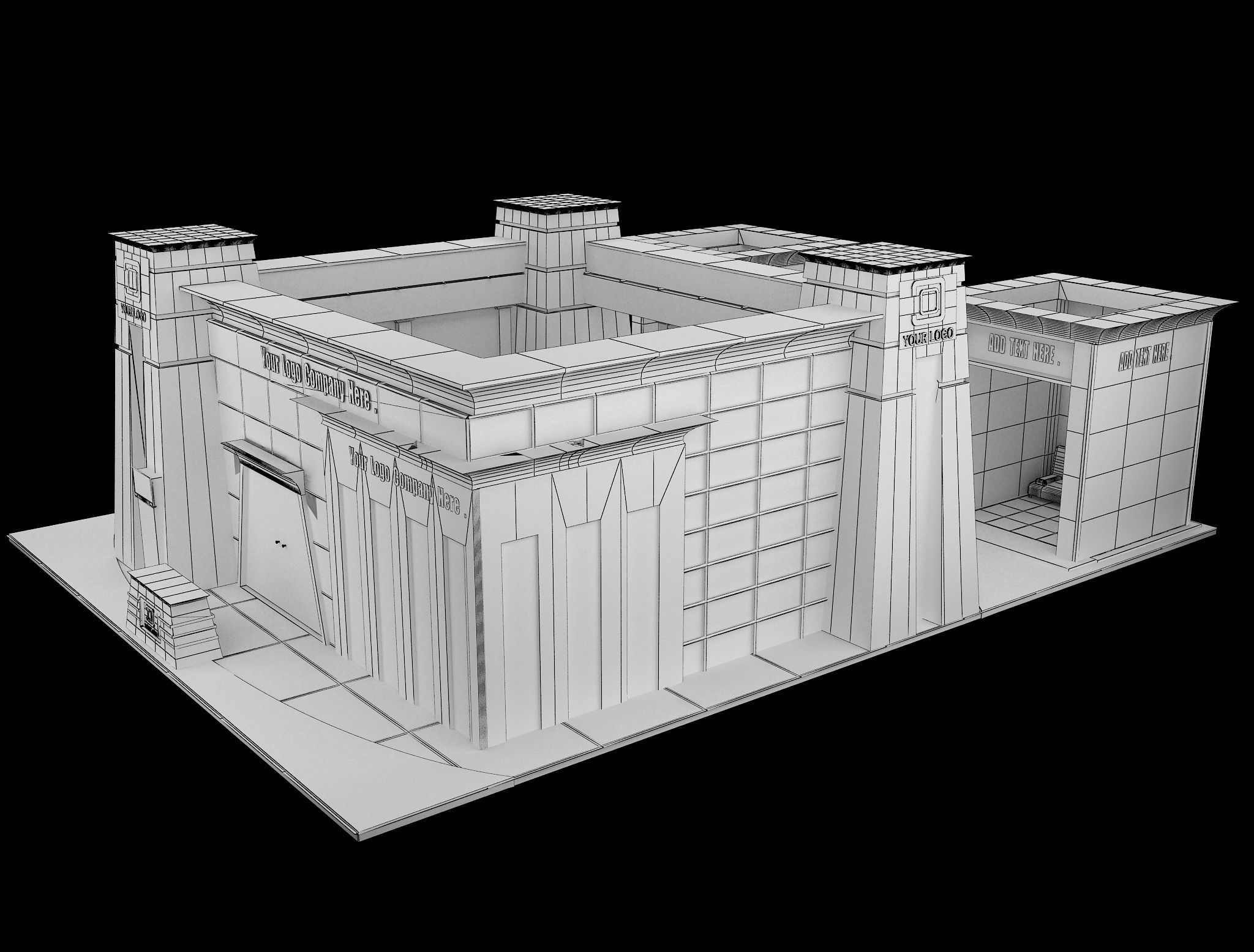 Booth Exhibition Stand a590a 3D model_11