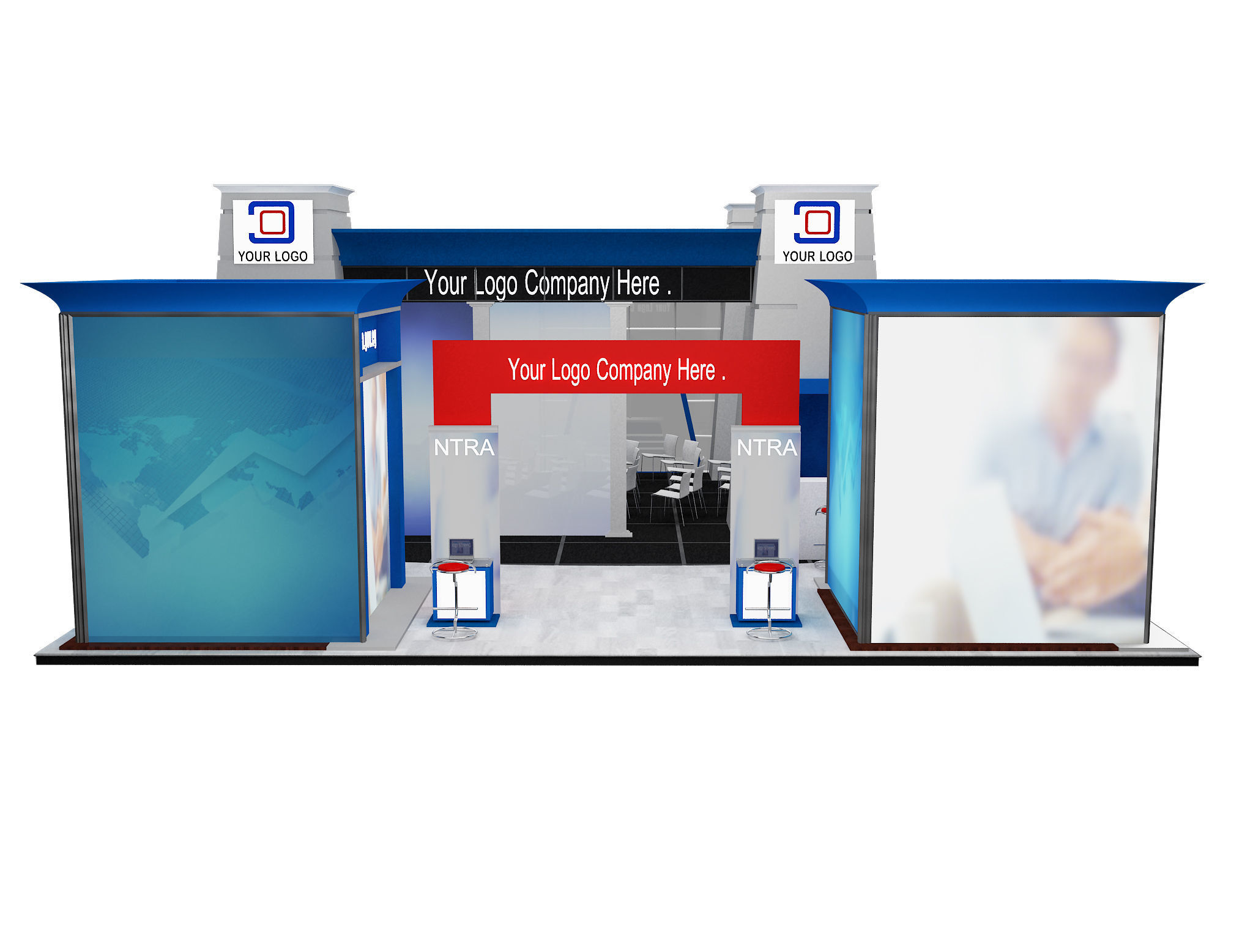 Booth Exhibition Stand a590a 3D model_8