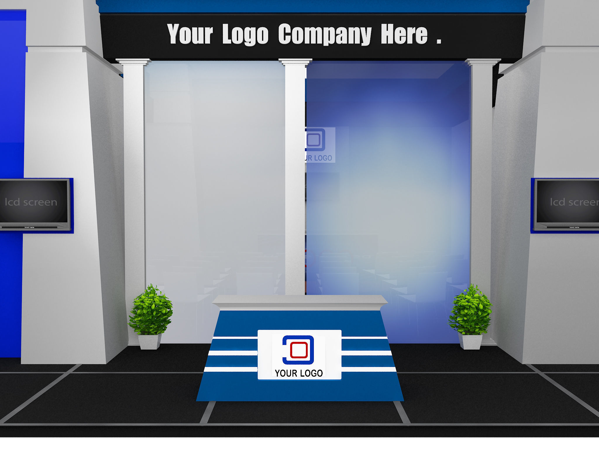 Booth Exhibition Stand a590a 3D model_20