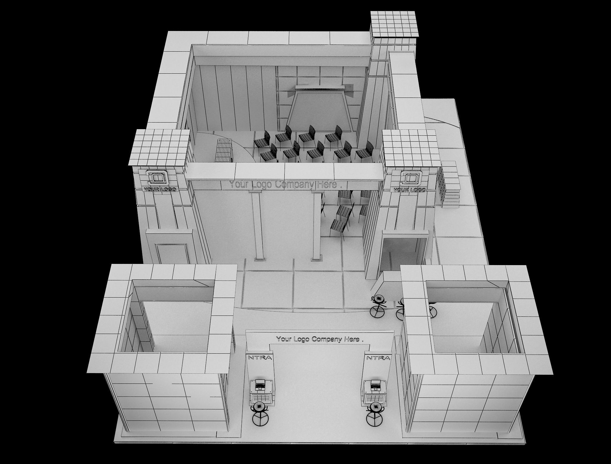 Booth Exhibition Stand a590a 3D model_7