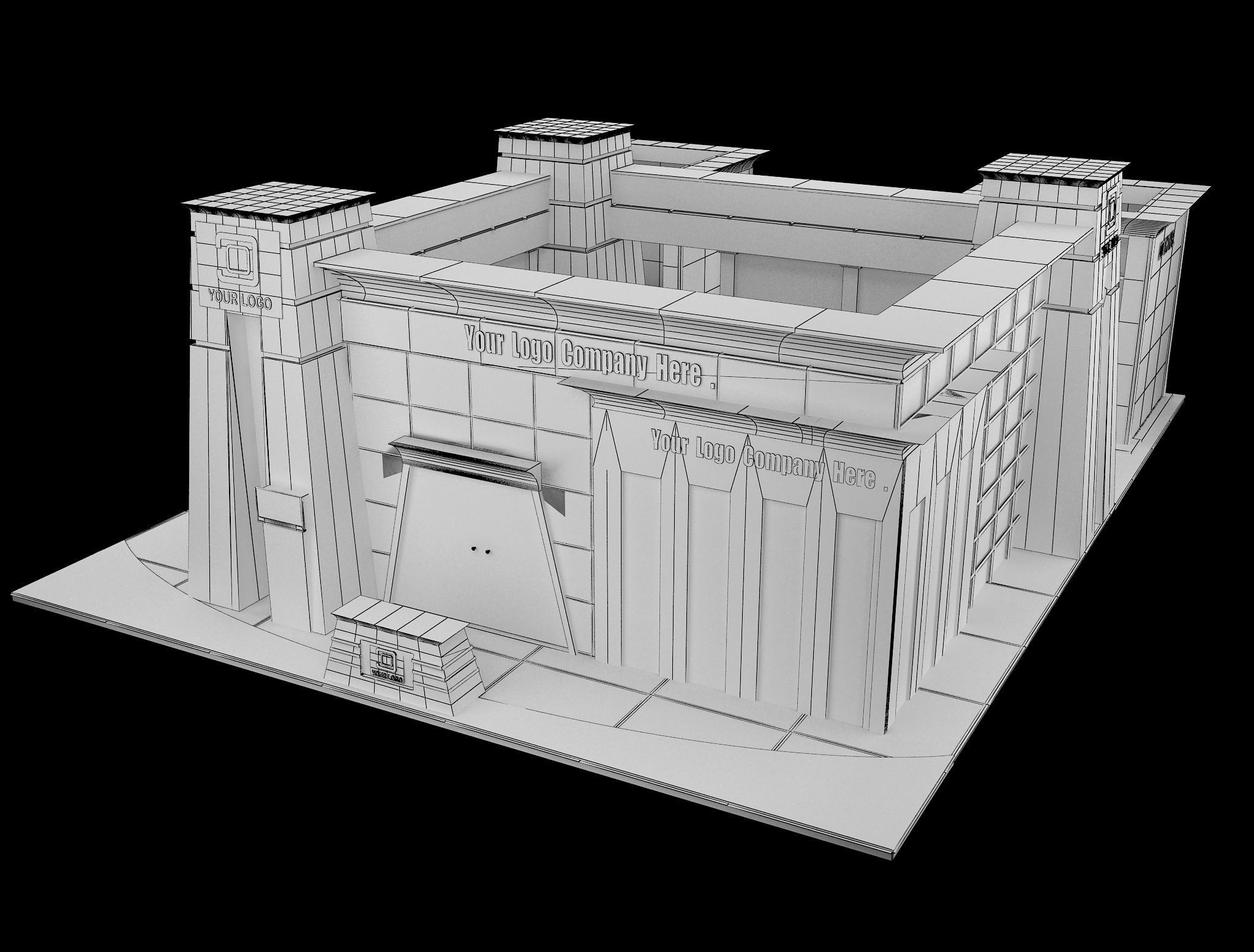 Booth Exhibition Stand a590a 3D model_25