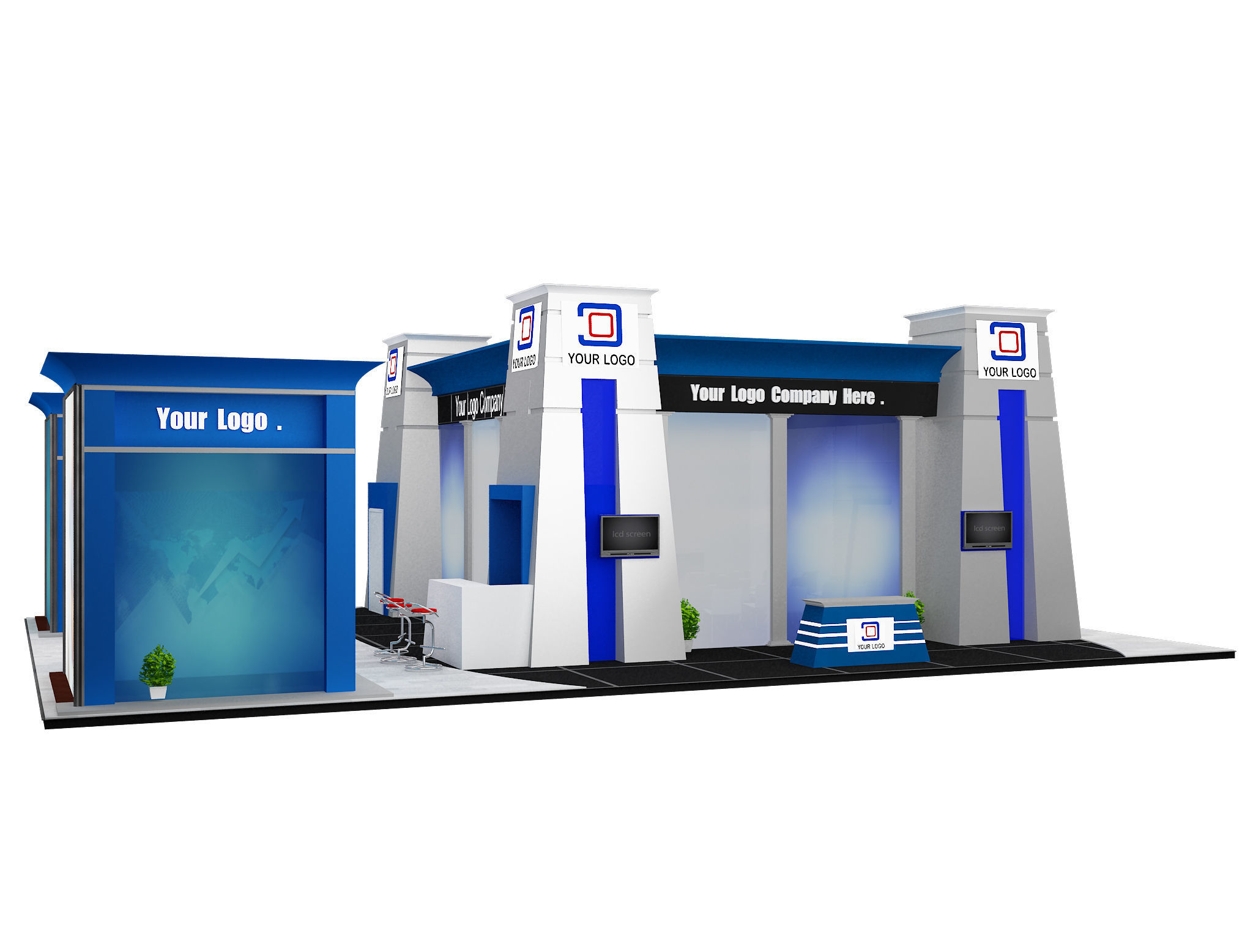 Booth Exhibition Stand a590a 3D model_14