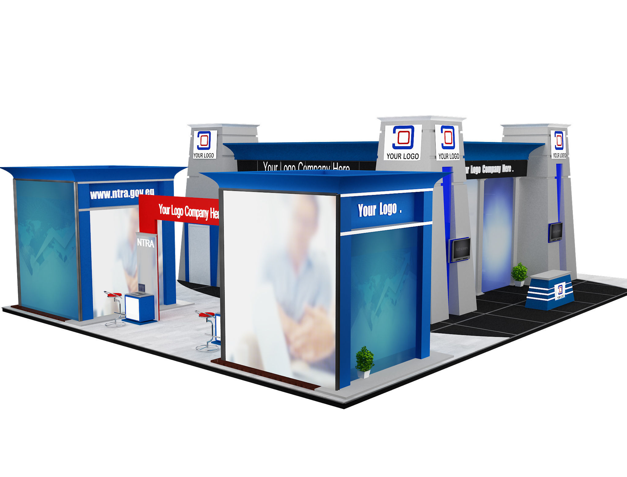 Booth Exhibition Stand a590a 3D model_4