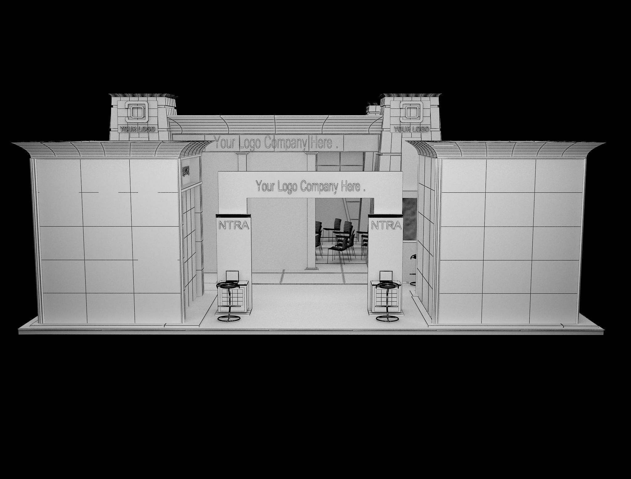 Booth Exhibition Stand a590a 3D model_9