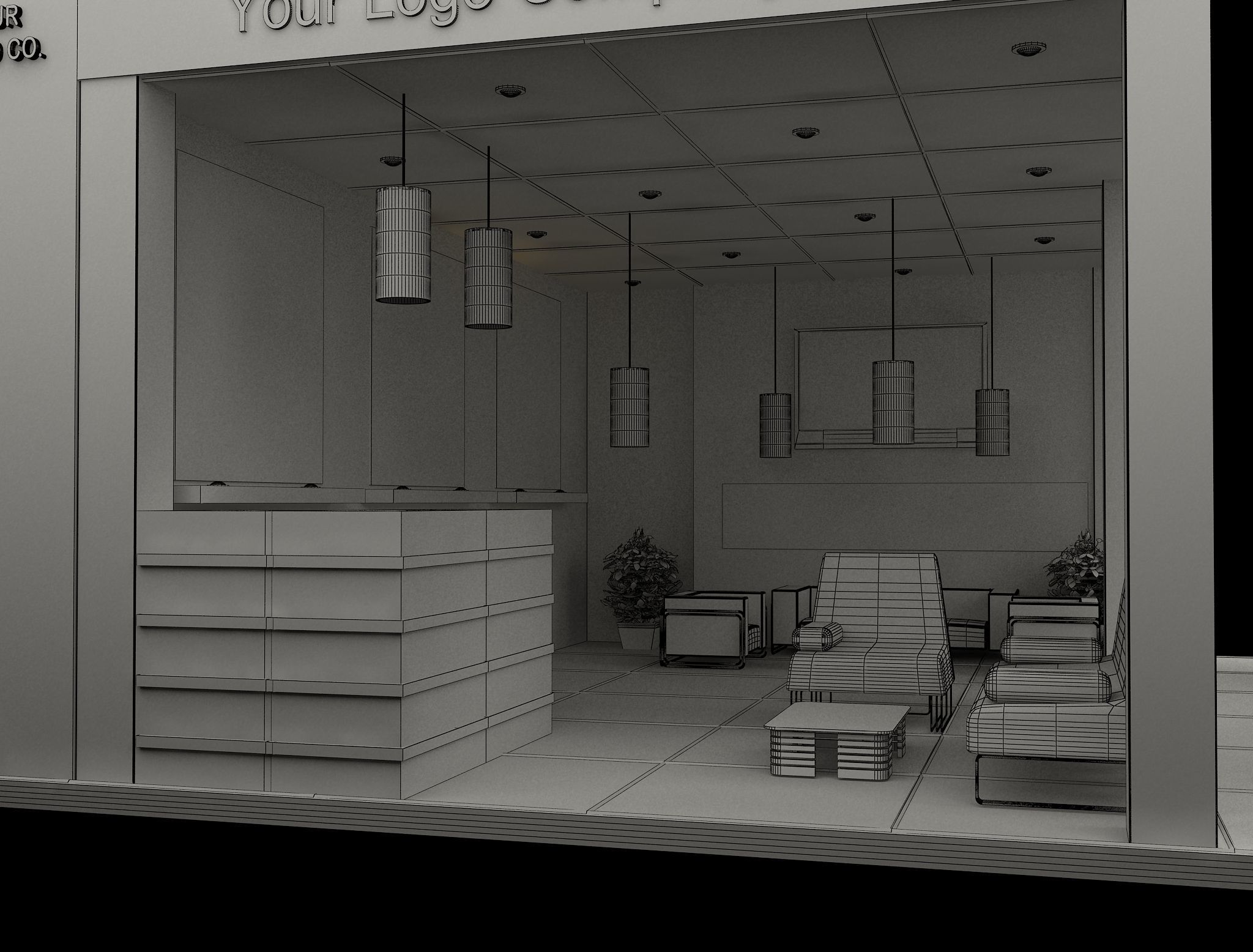 Booth Exhibition Stand a592a 3D model_29