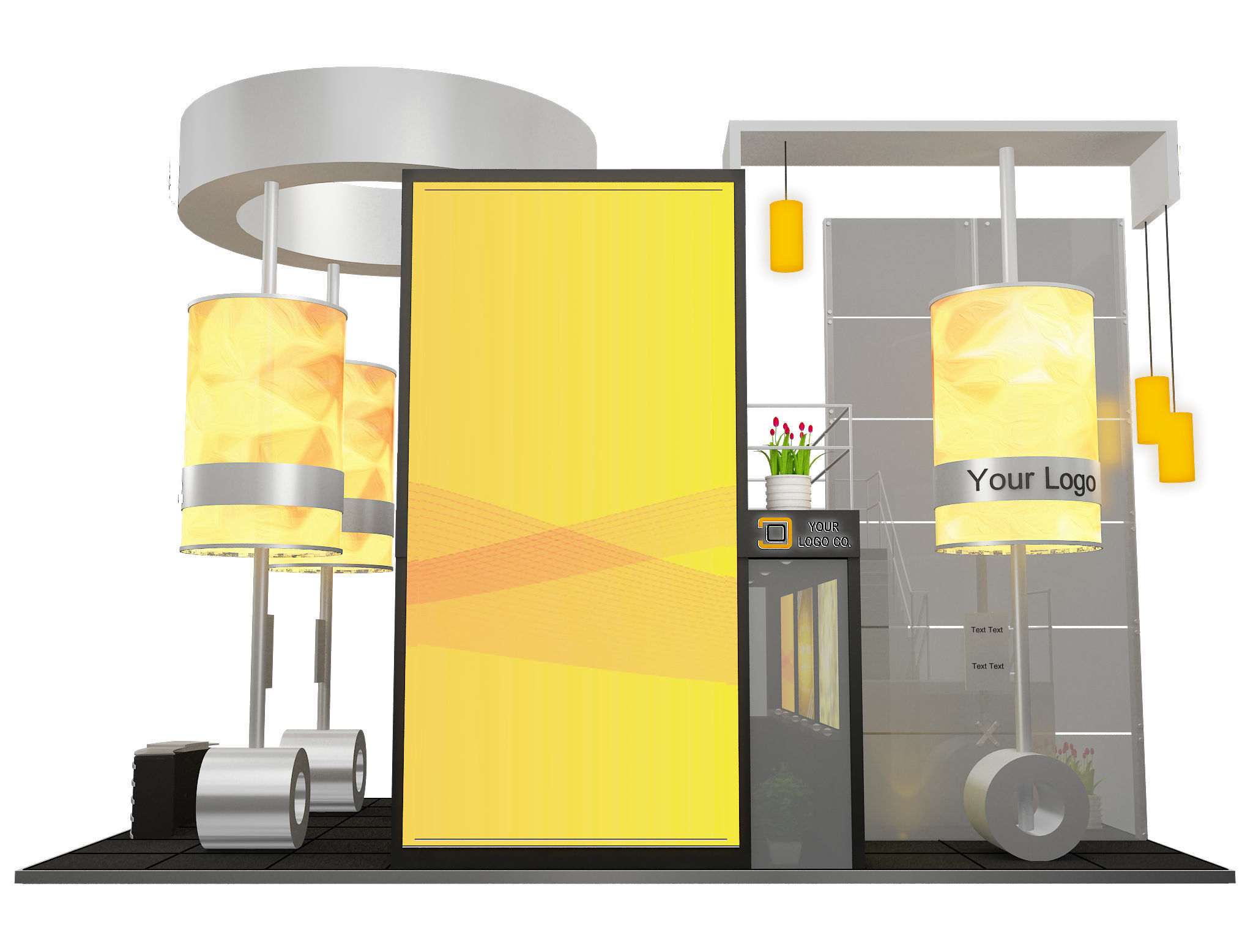 Booth Exhibition Stand a592a 3D model_24