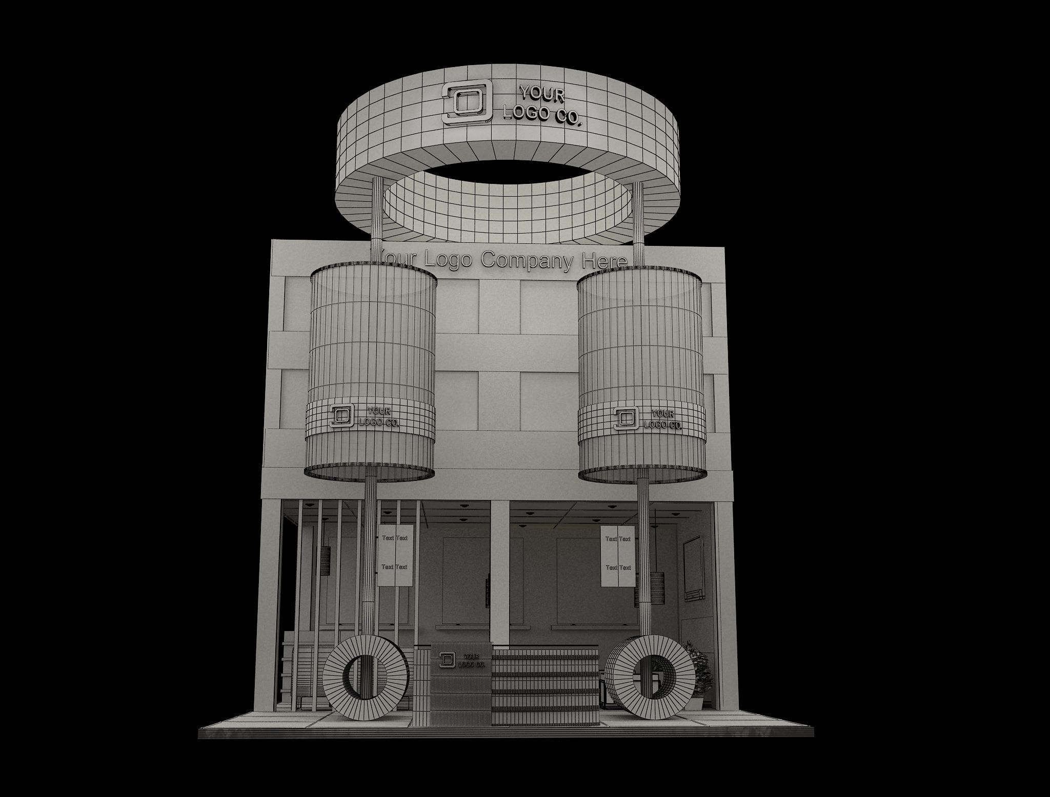 Booth Exhibition Stand a592a 3D model_1