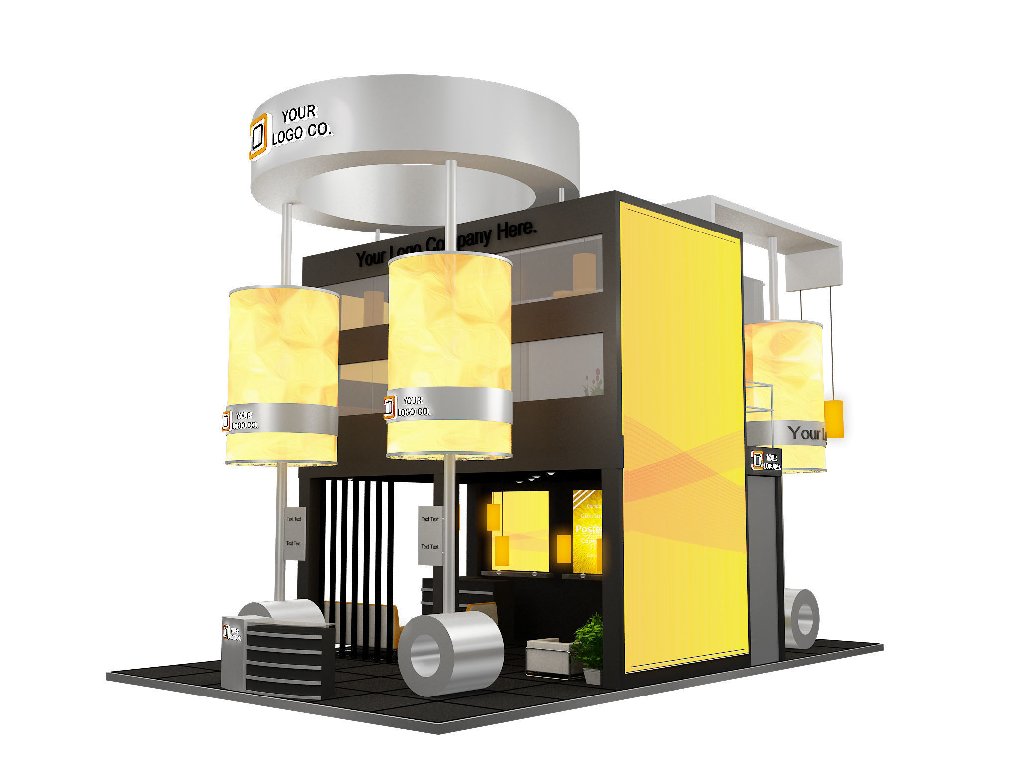 Booth Exhibition Stand a592a 3D model_26