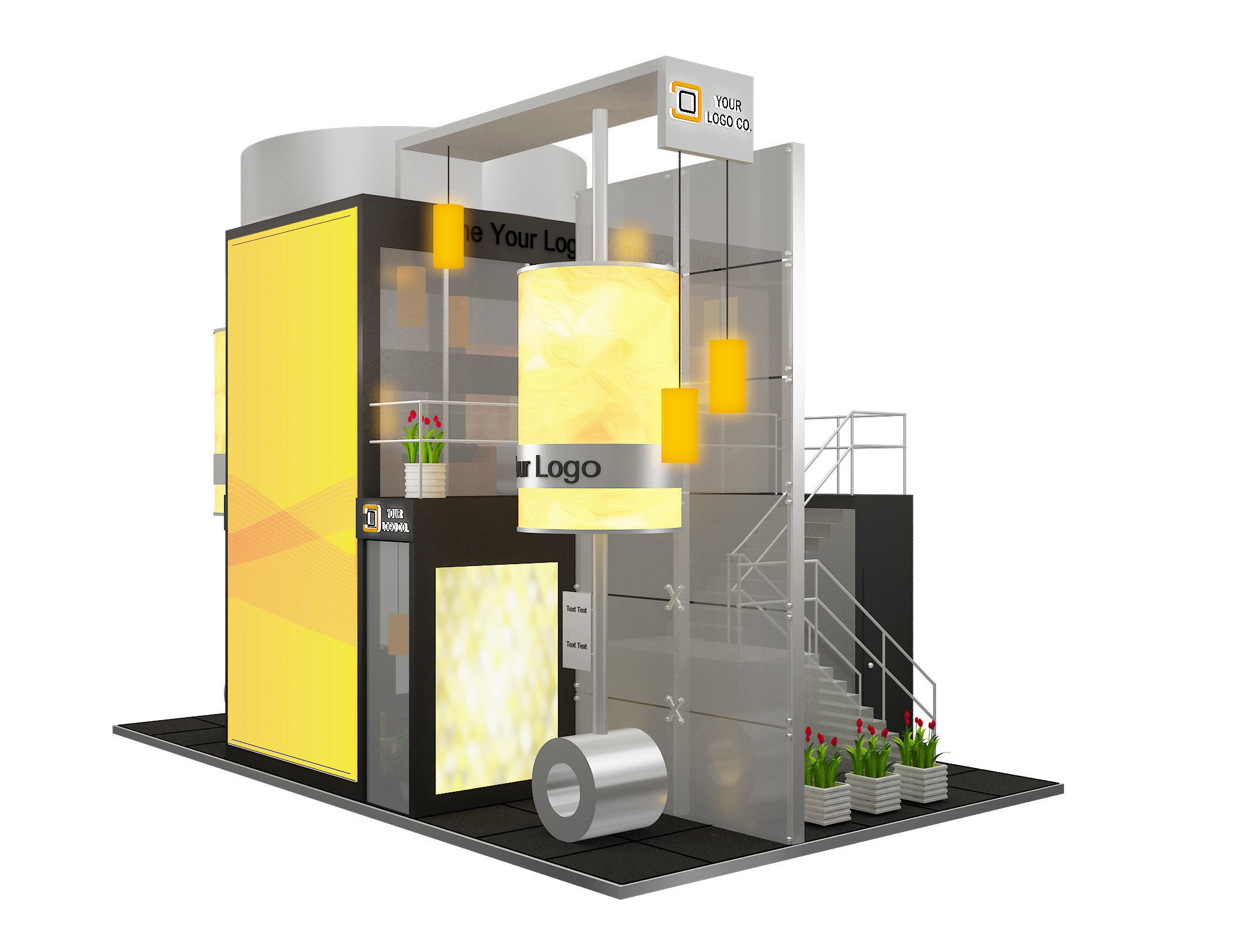Booth Exhibition Stand a592a 3D model_22