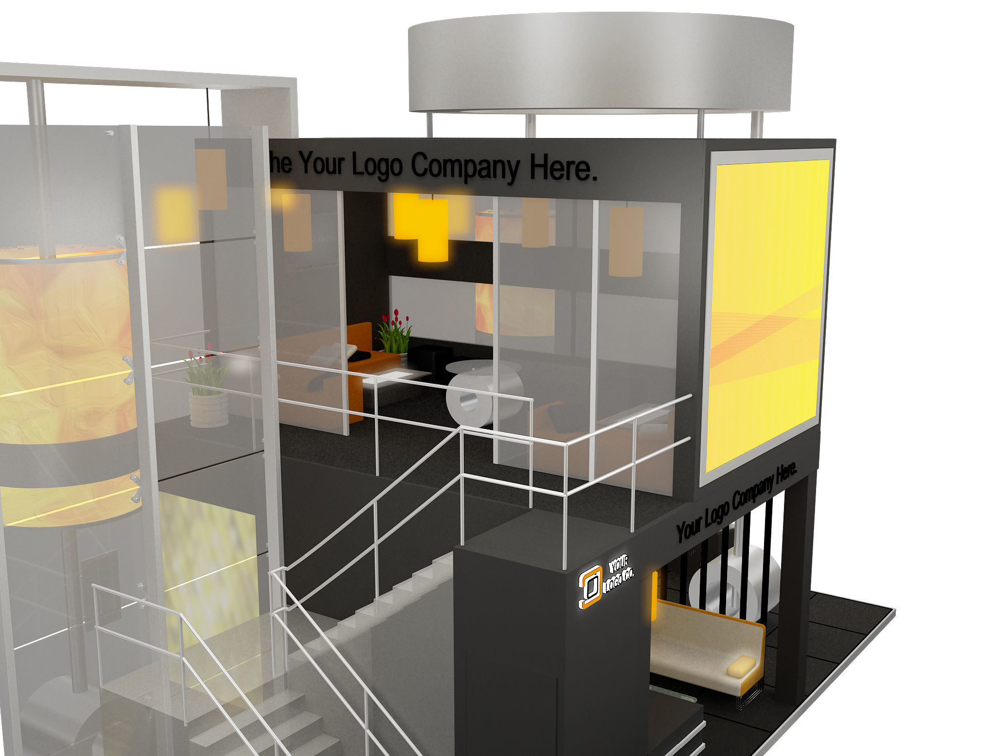 Booth Exhibition Stand a592a 3D model_4