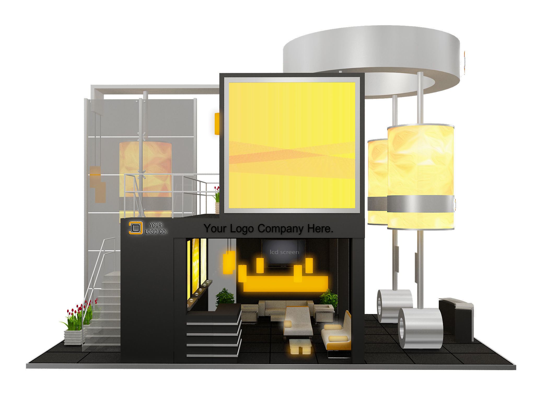 Booth Exhibition Stand a592a 3D model_16