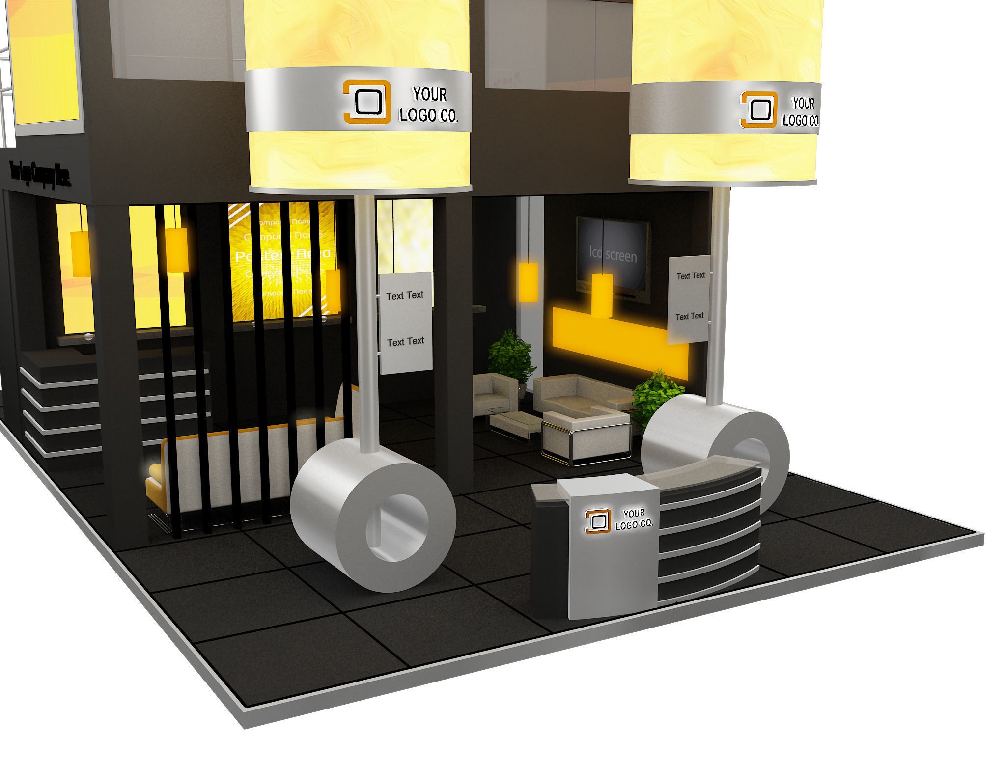 Booth Exhibition Stand a592a 3D model_10