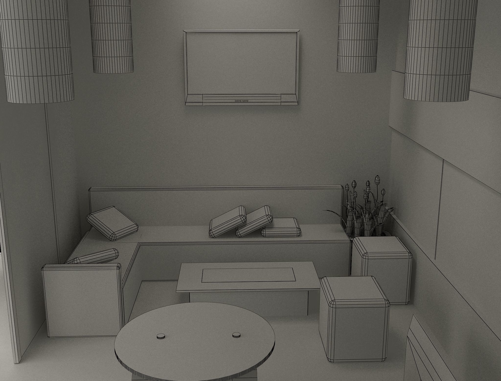 Booth Exhibition Stand a592a 3D model_7